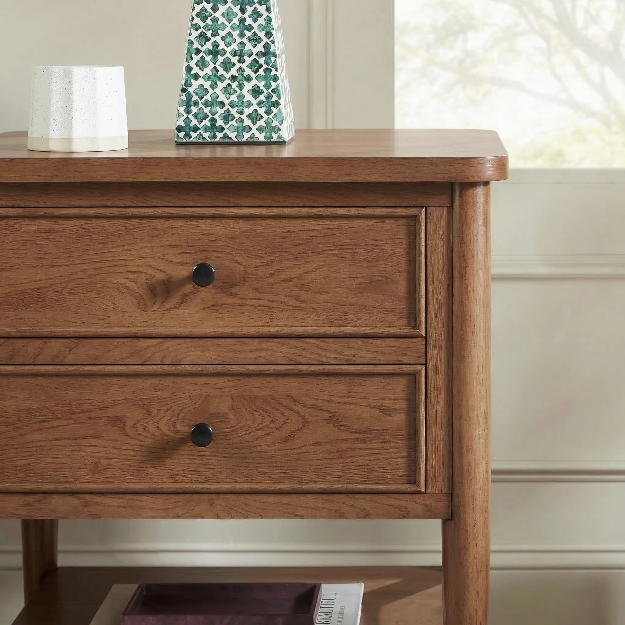 Diedra Modern Side Table & Nighstand with Drawers - Image 3