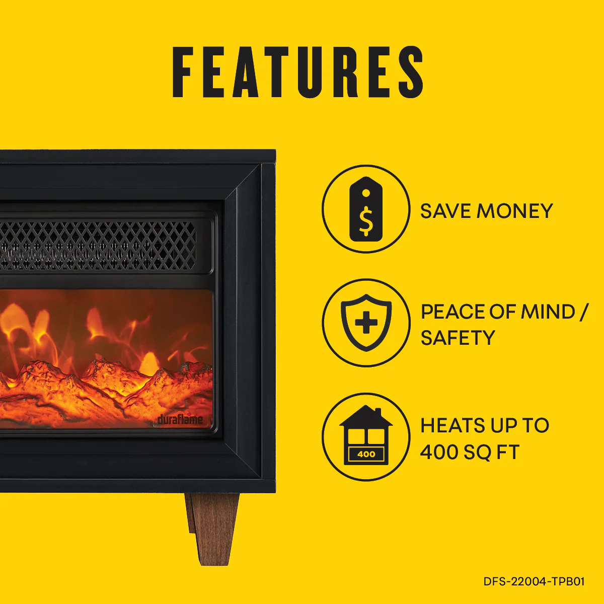 duraflame® Electric Fireplace Portable Space Heater - Image 2