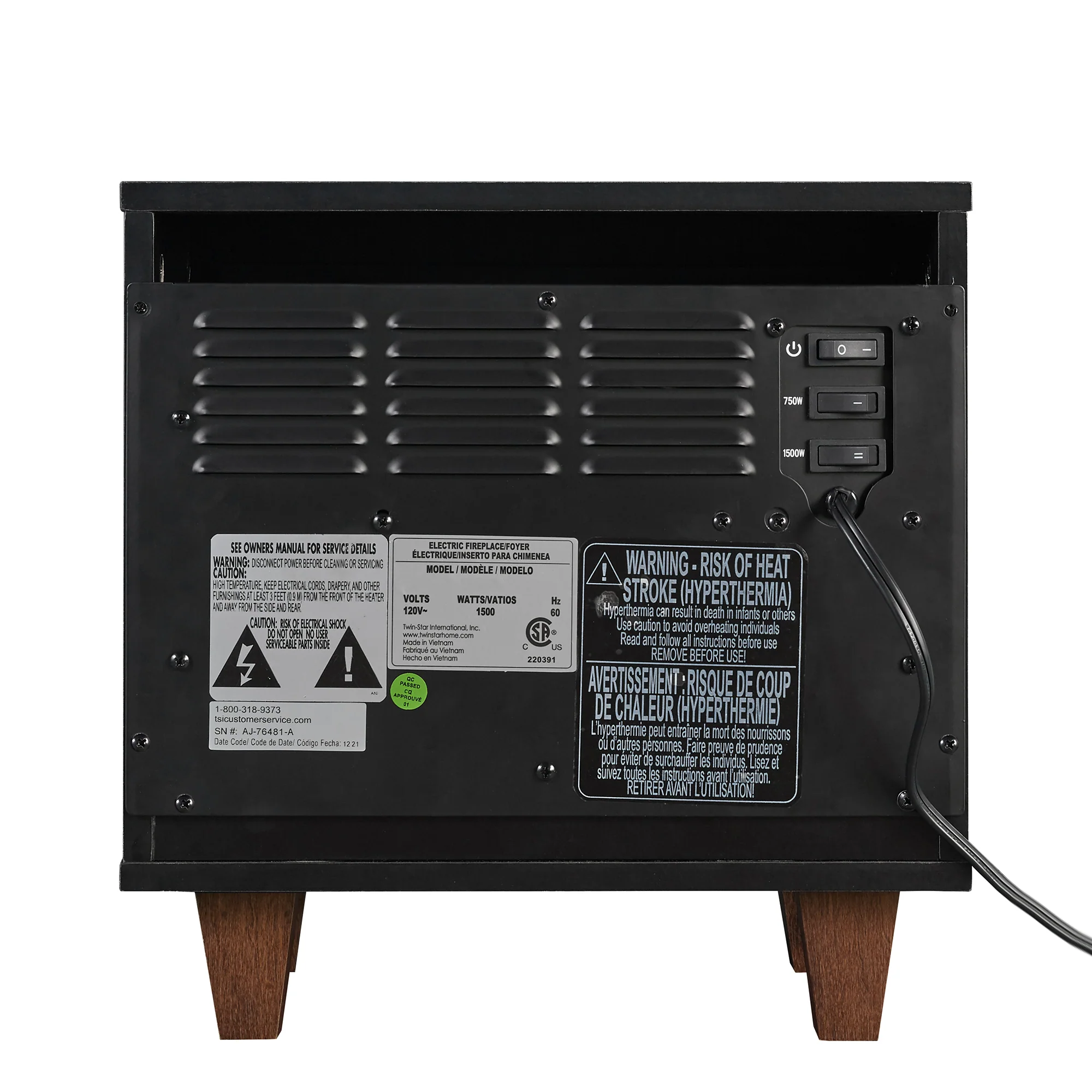 duraflame® Electric Fireplace Portable Space Heater - Image 6