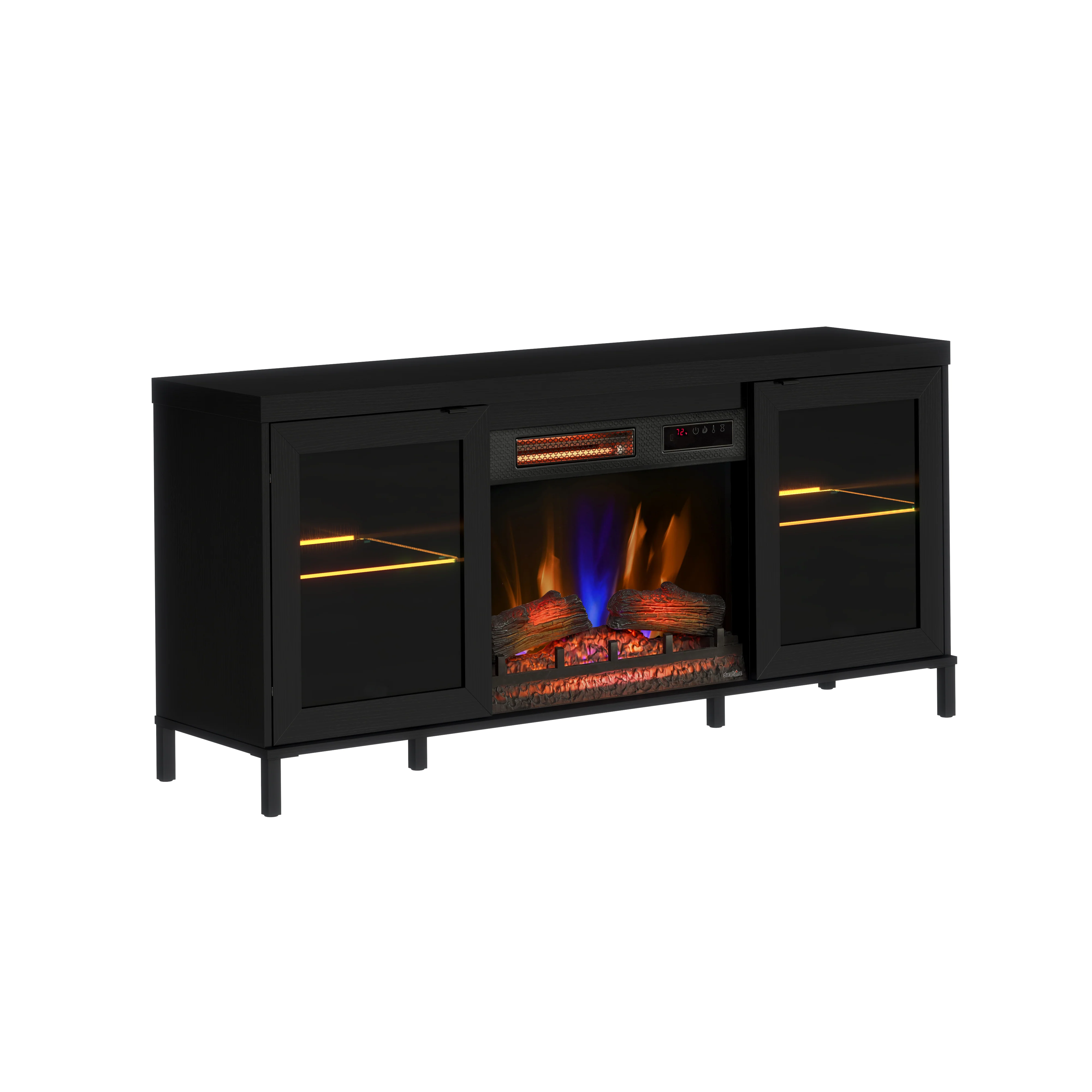 duraflame® Electric Fireplace TV Stand with Modern LED Lights and Storage - Image 16