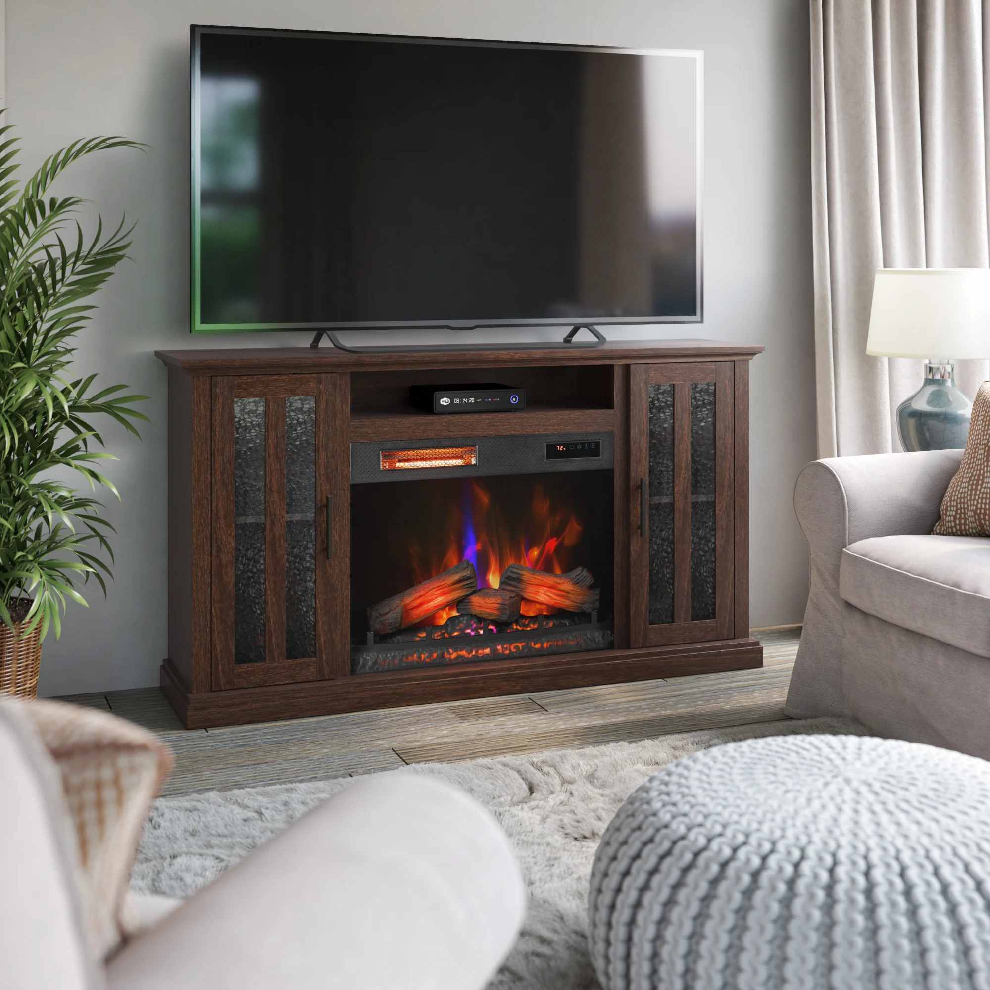 duraflame® Farmhouse Electric Fireplace TV Stand Media Console