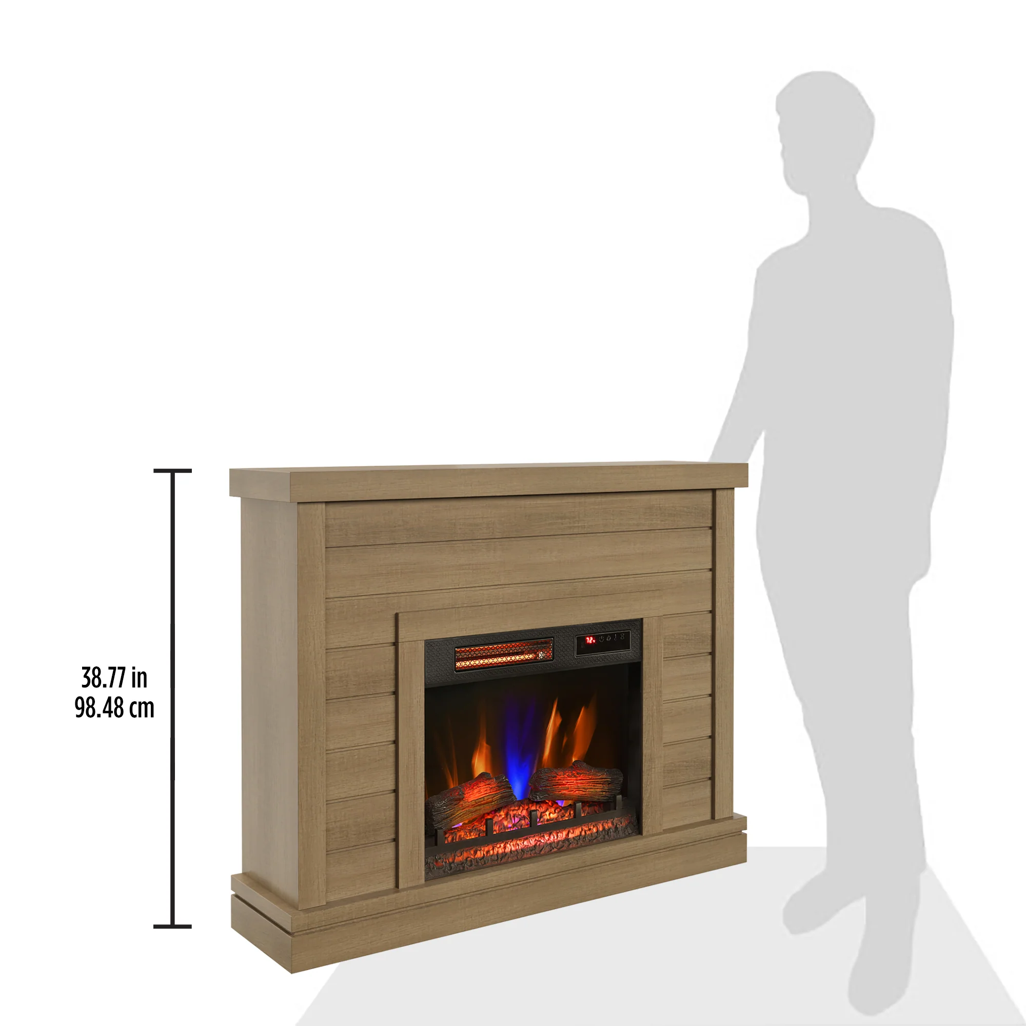 duraflame® Farmhouse Shiplap Electric Fireplace Wall Mantel - Image 23
