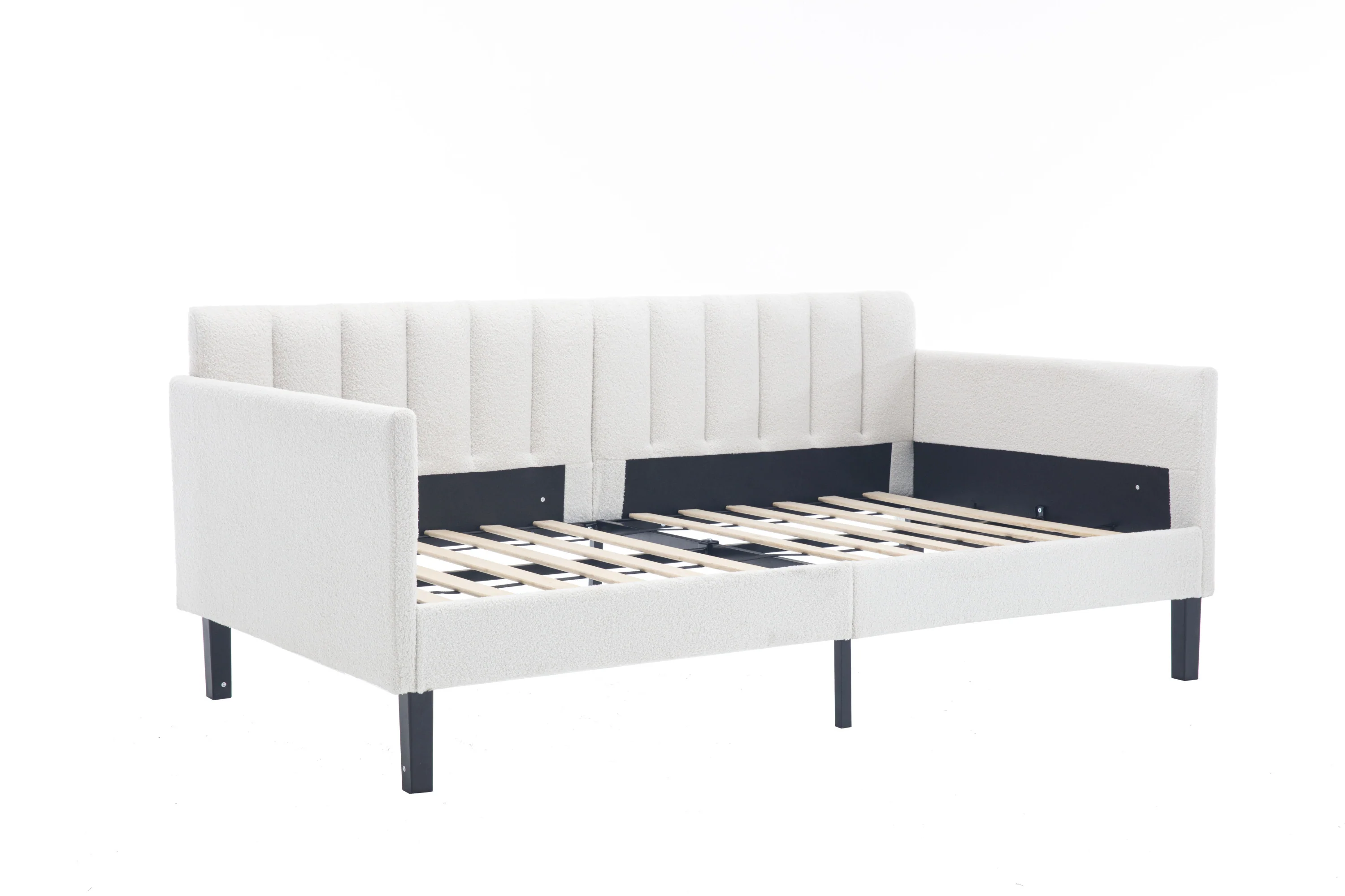 Walker Edison | Elena Twin Size Ivory Boucle Upholstered Daybed - Image 37