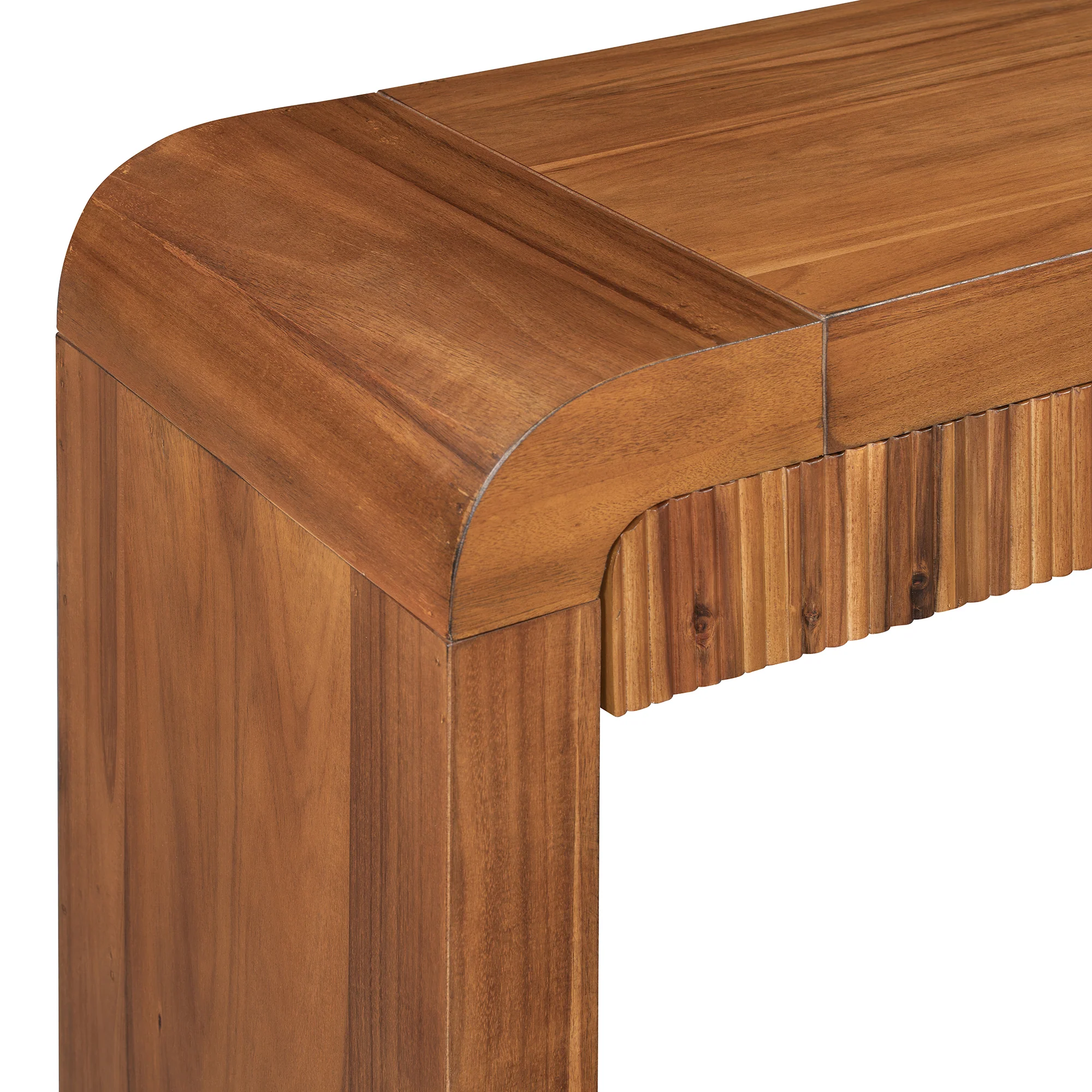 Walker Edison | Entryway Fluted Curve Design Console/Desk Table with Drawers - Image 9