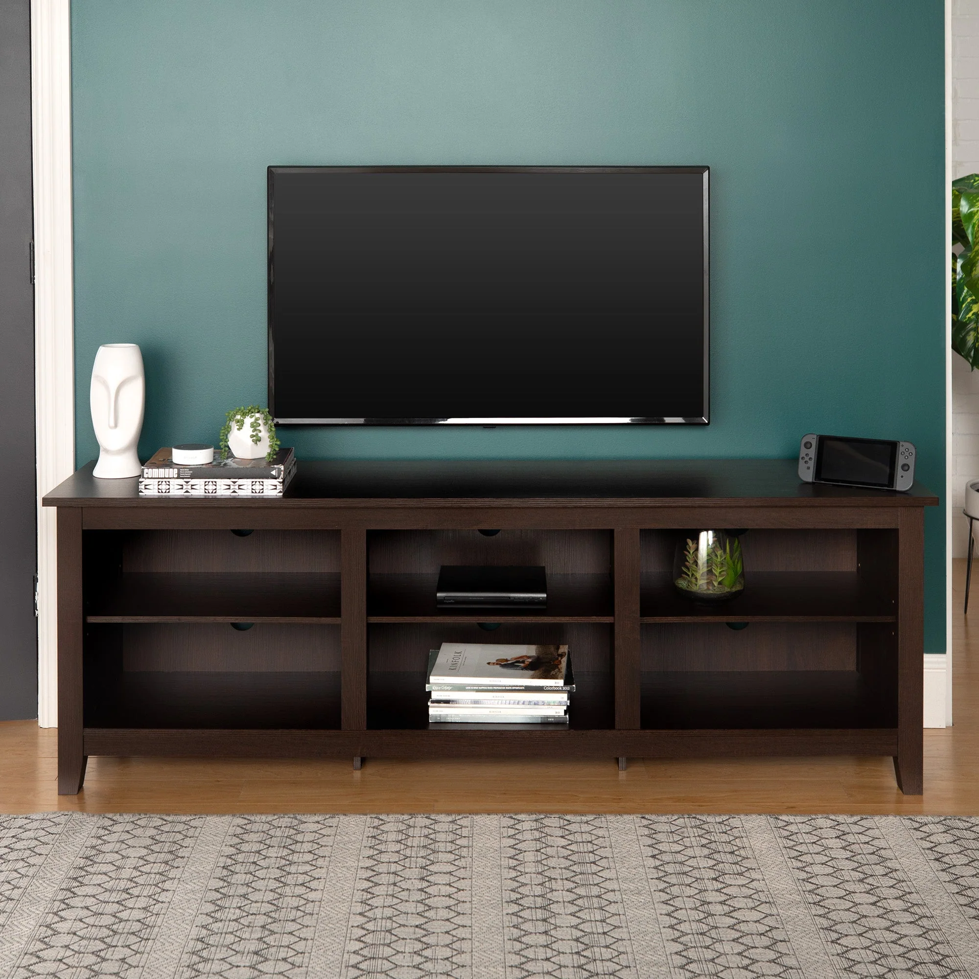 Essential 70" Rustic Wood TV Stand - Image 12