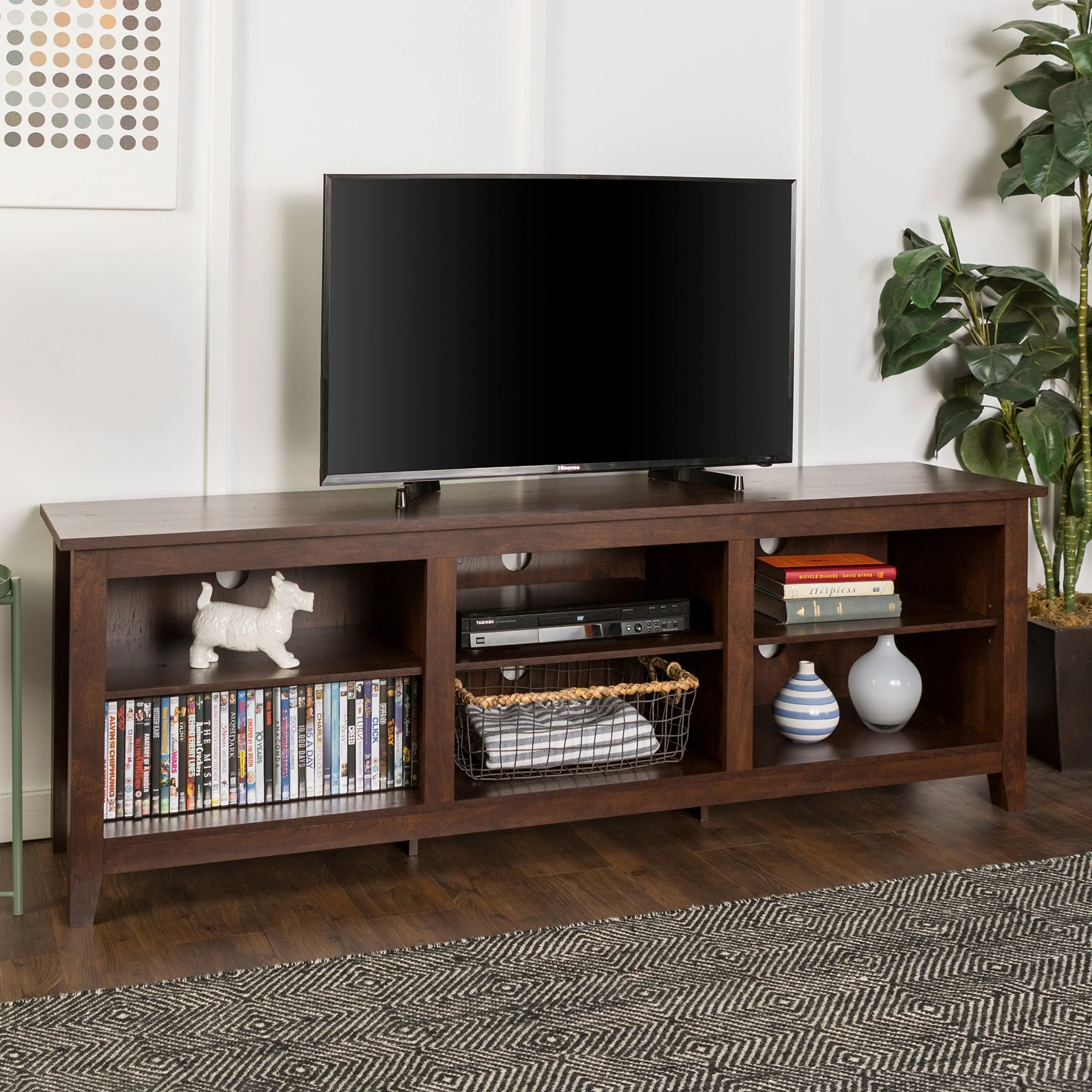 Essential 70" Rustic Wood TV Stand - Image 16