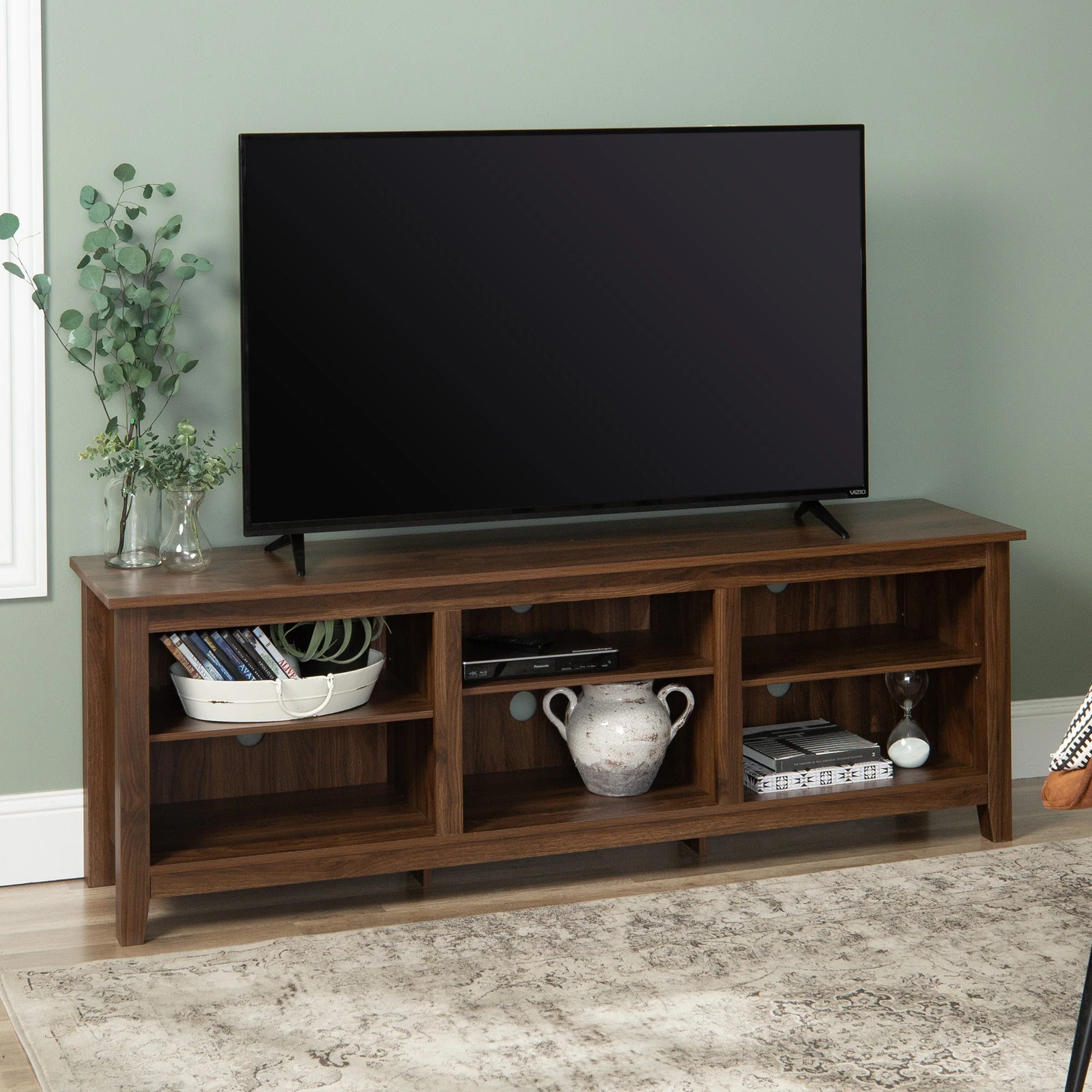 Essential 70" Rustic Wood TV Stand - Image 9