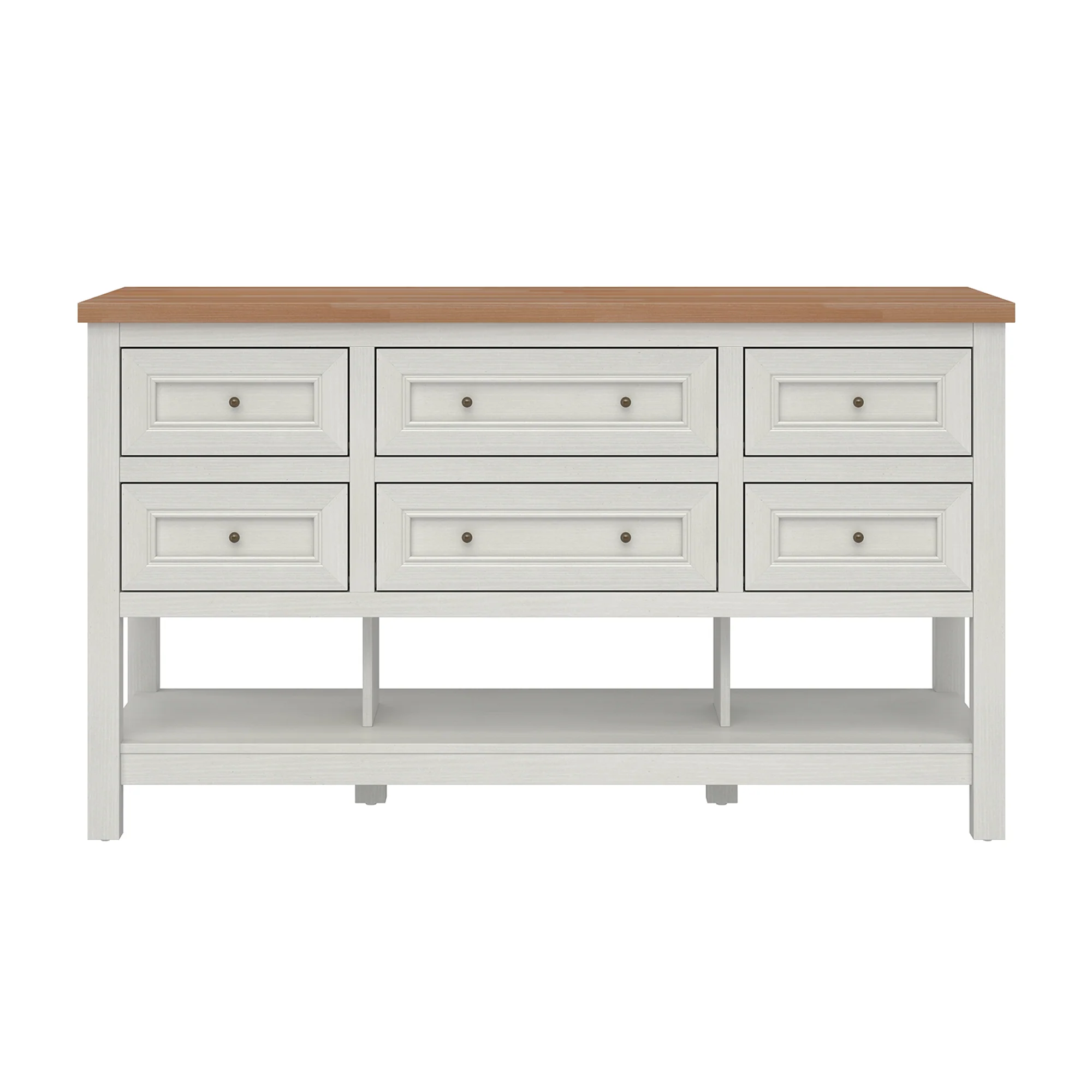 Everlee Free-Standing 52" Kitchen Island with 6 Drawer Storage - Image 8