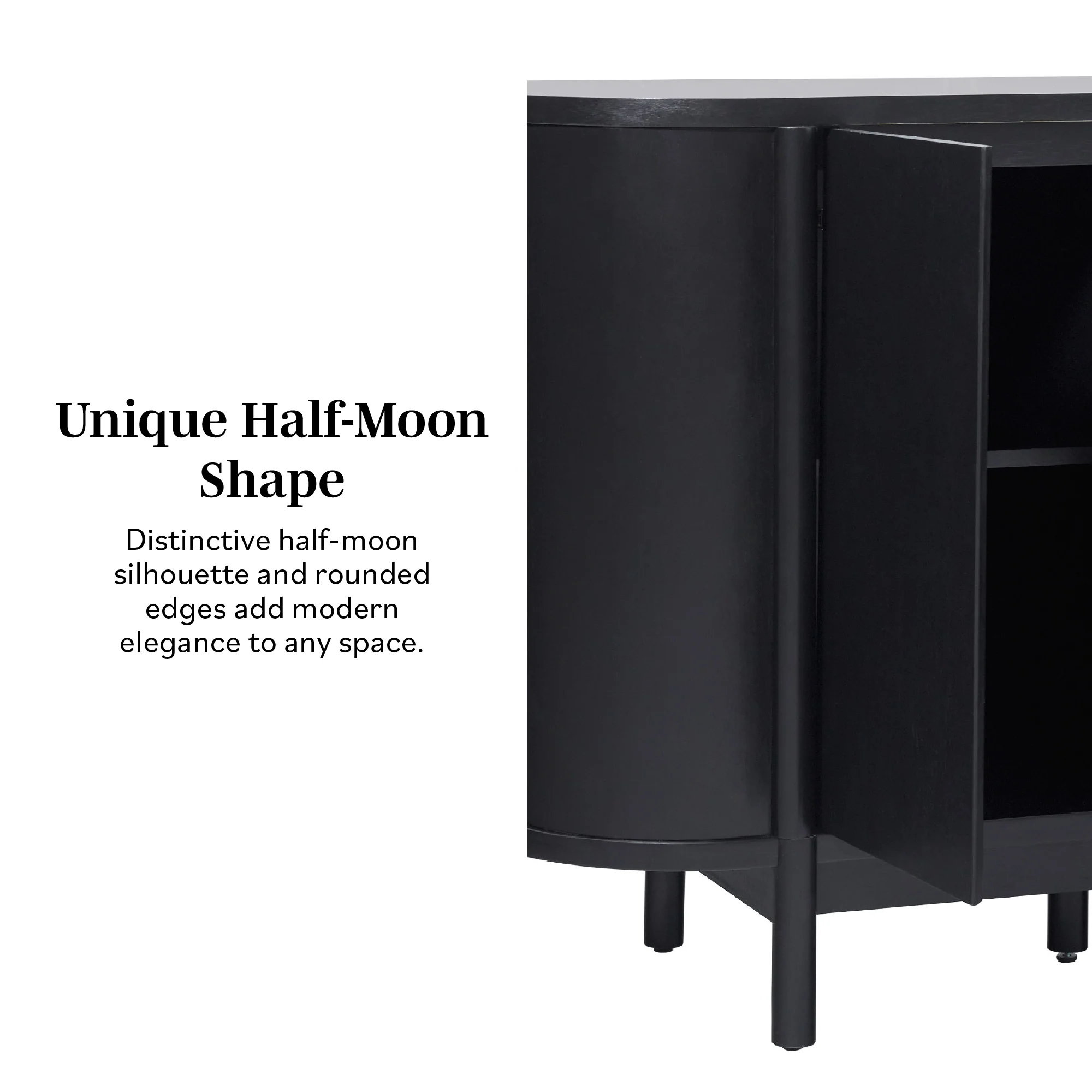 Ezra 70" Modern Curved Sideboard Cabinet - Image 13