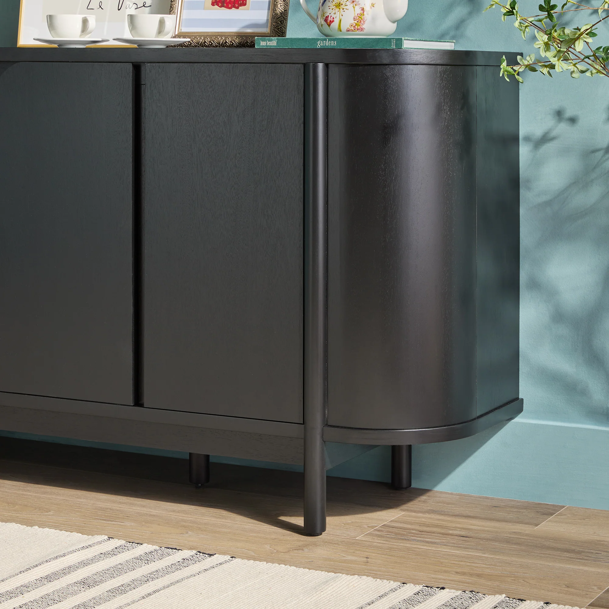 Ezra 70" Modern Curved Sideboard Cabinet - Image 16