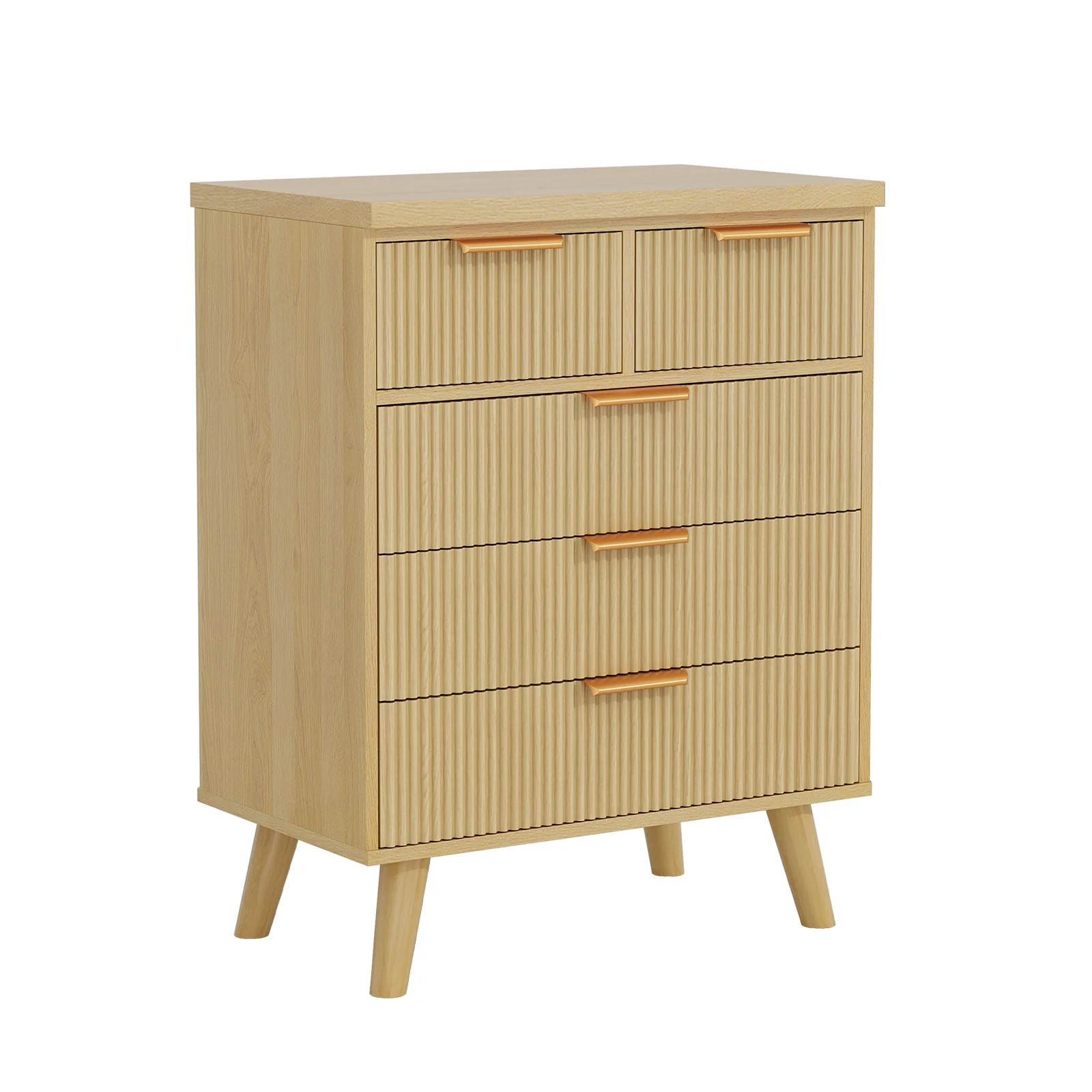 Fluted 5 Drawer 26" Dresser Chest - Image 10