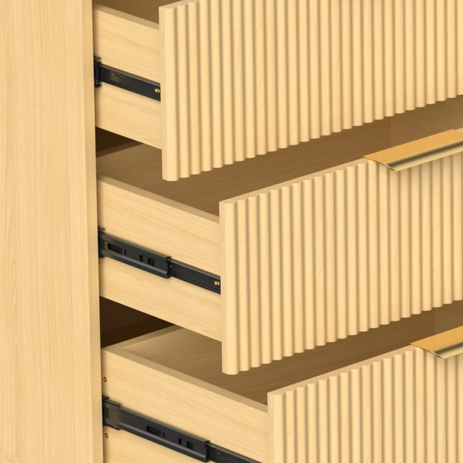 Fluted 8 Drawer 47" Dresser - Image 6