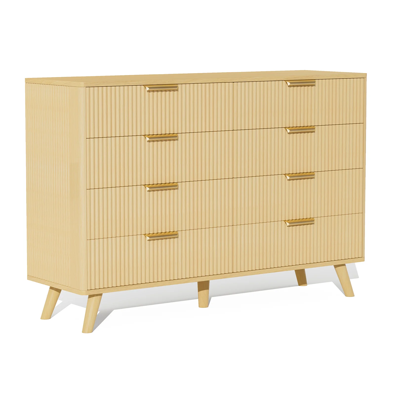 Fluted 8 Drawer 47" Dresser - Image 9