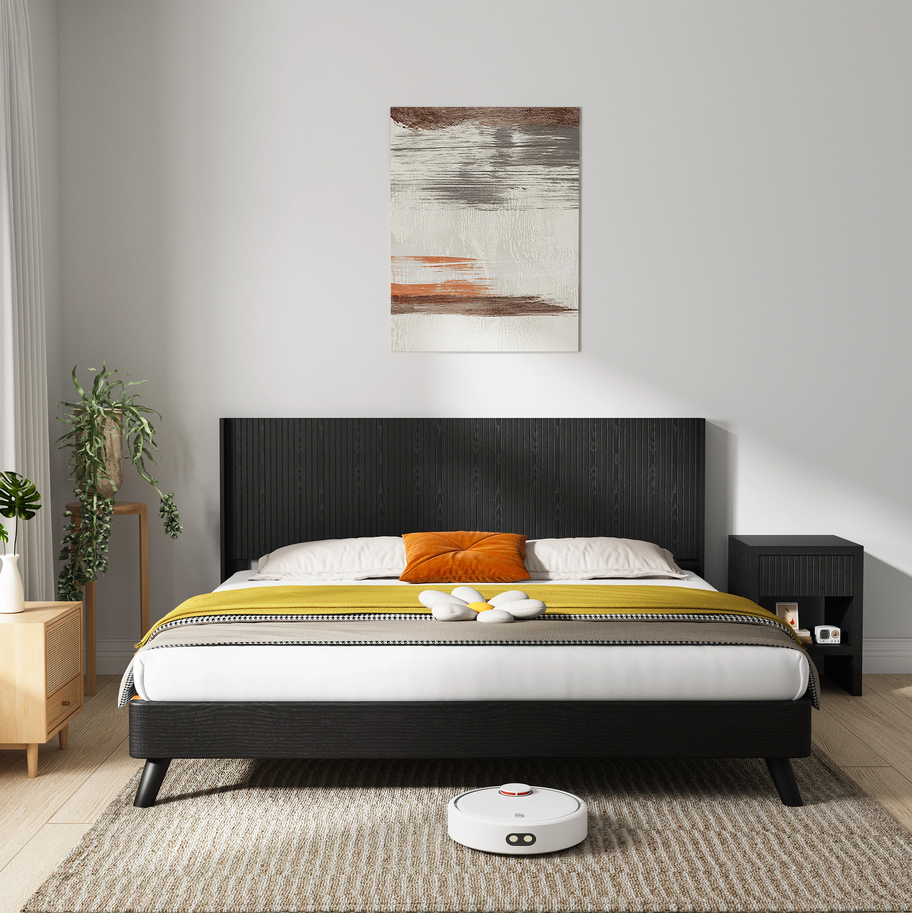 Walker Edison | Fluted Design Modern Farmhouse King Headboard Only - Image 22