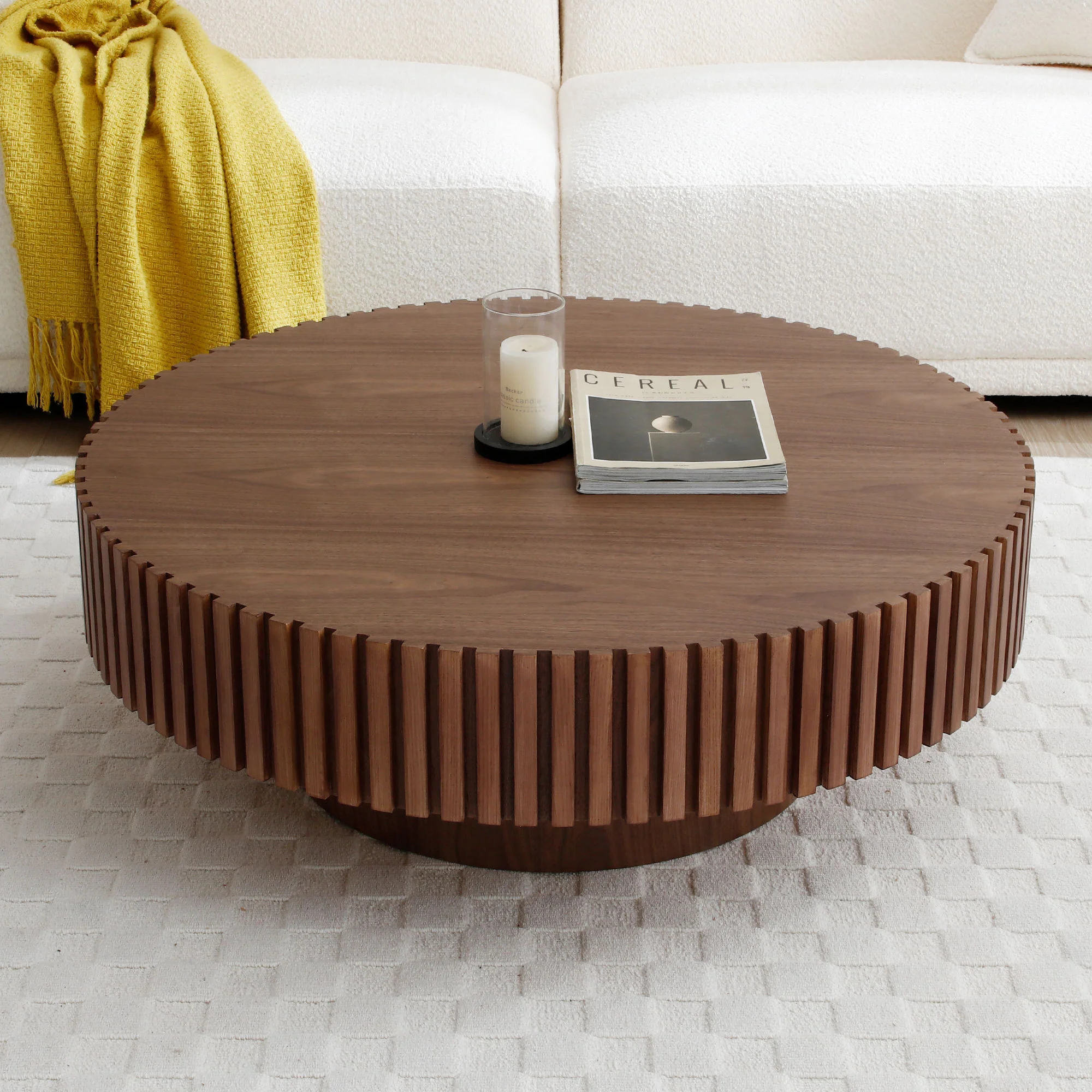 Walker Edison | Fluted Modern Coffee Table - Image 4