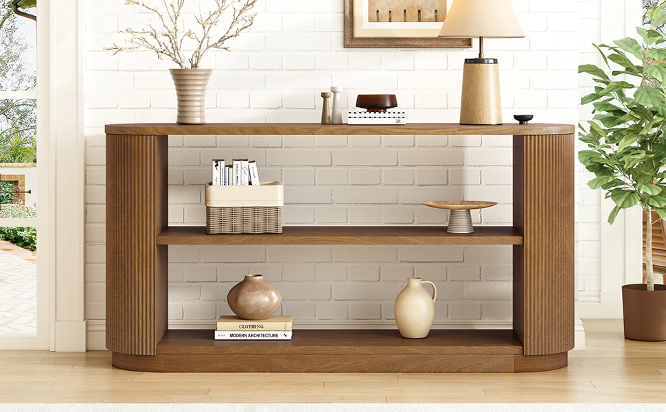 Walker Edison | Fluted Modern Entryway Console Table - Image 3