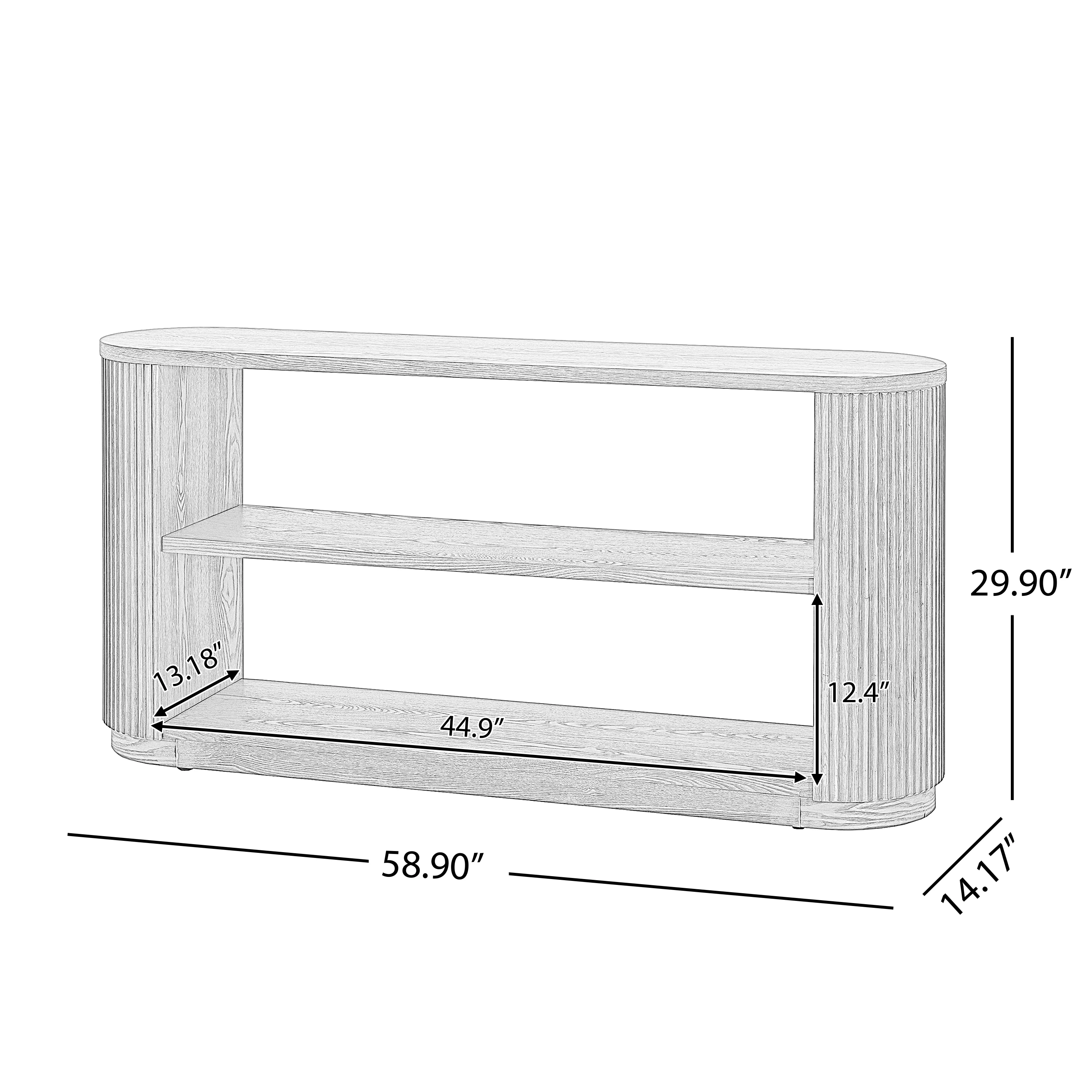 Walker Edison | Fluted Modern Entryway Console Table - Image 5