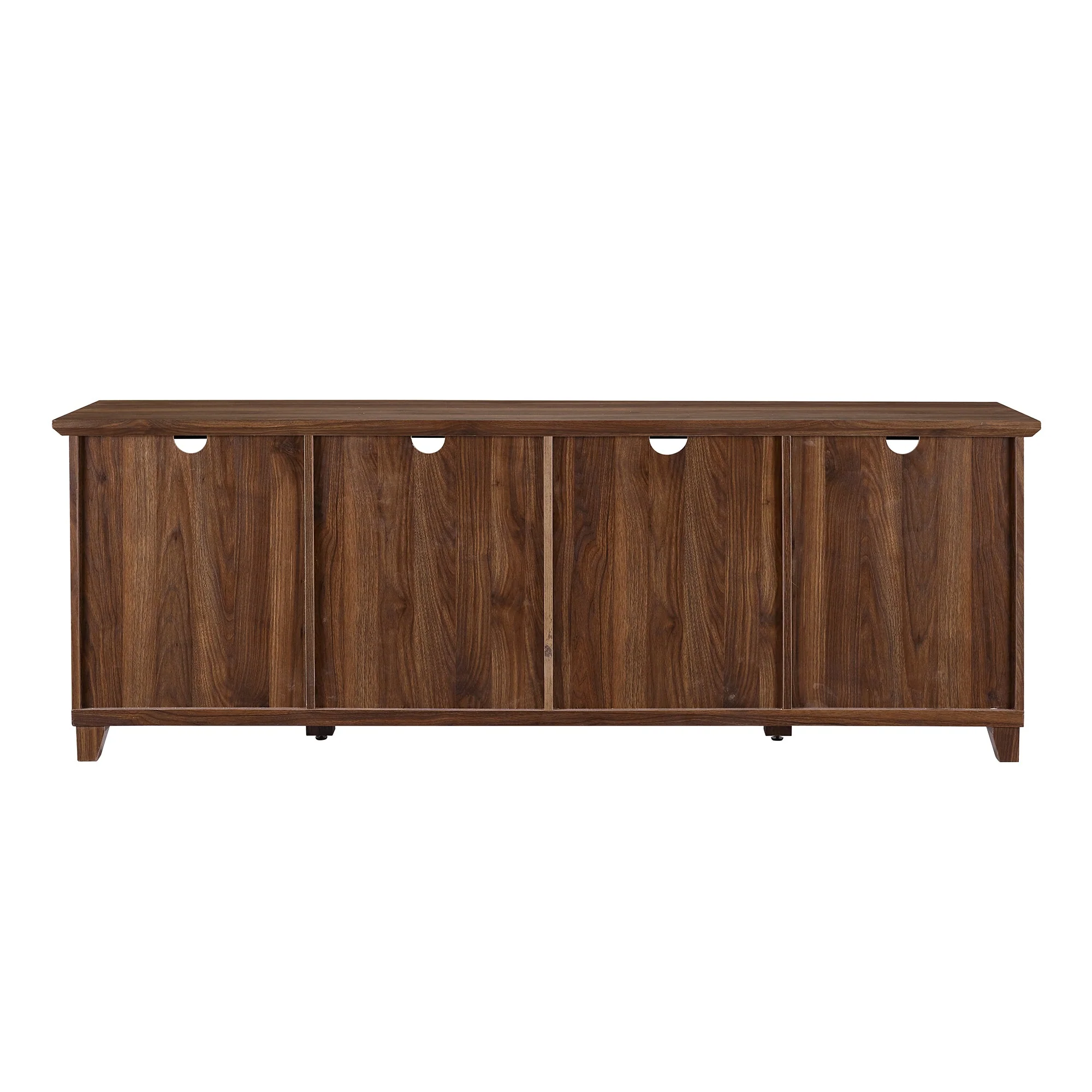 Goodwin 70" TV Stand with Glass and Wood 4 Panel Doors - Image 4