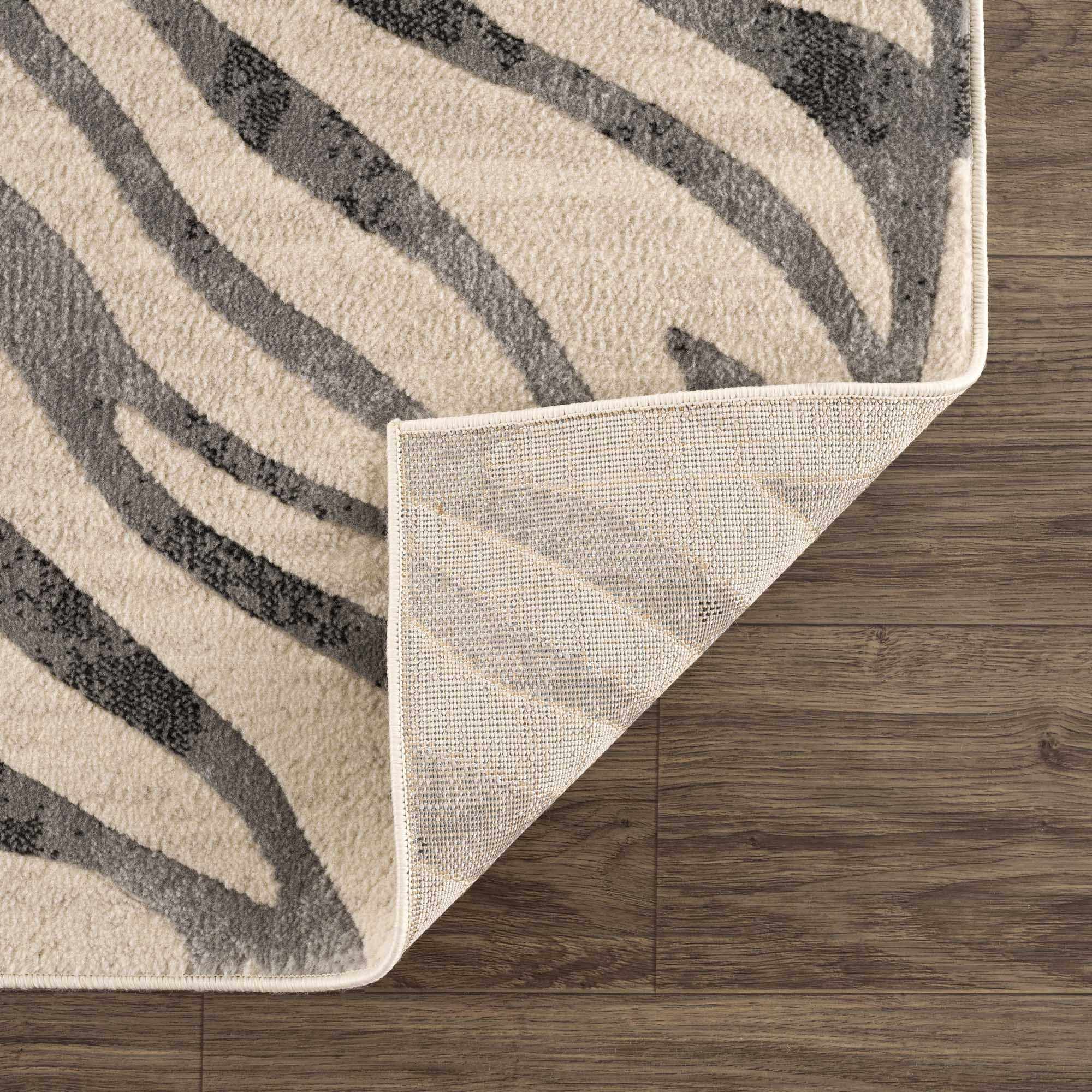 Gray Ecorse Zebra Print Area Rug - Image 8
