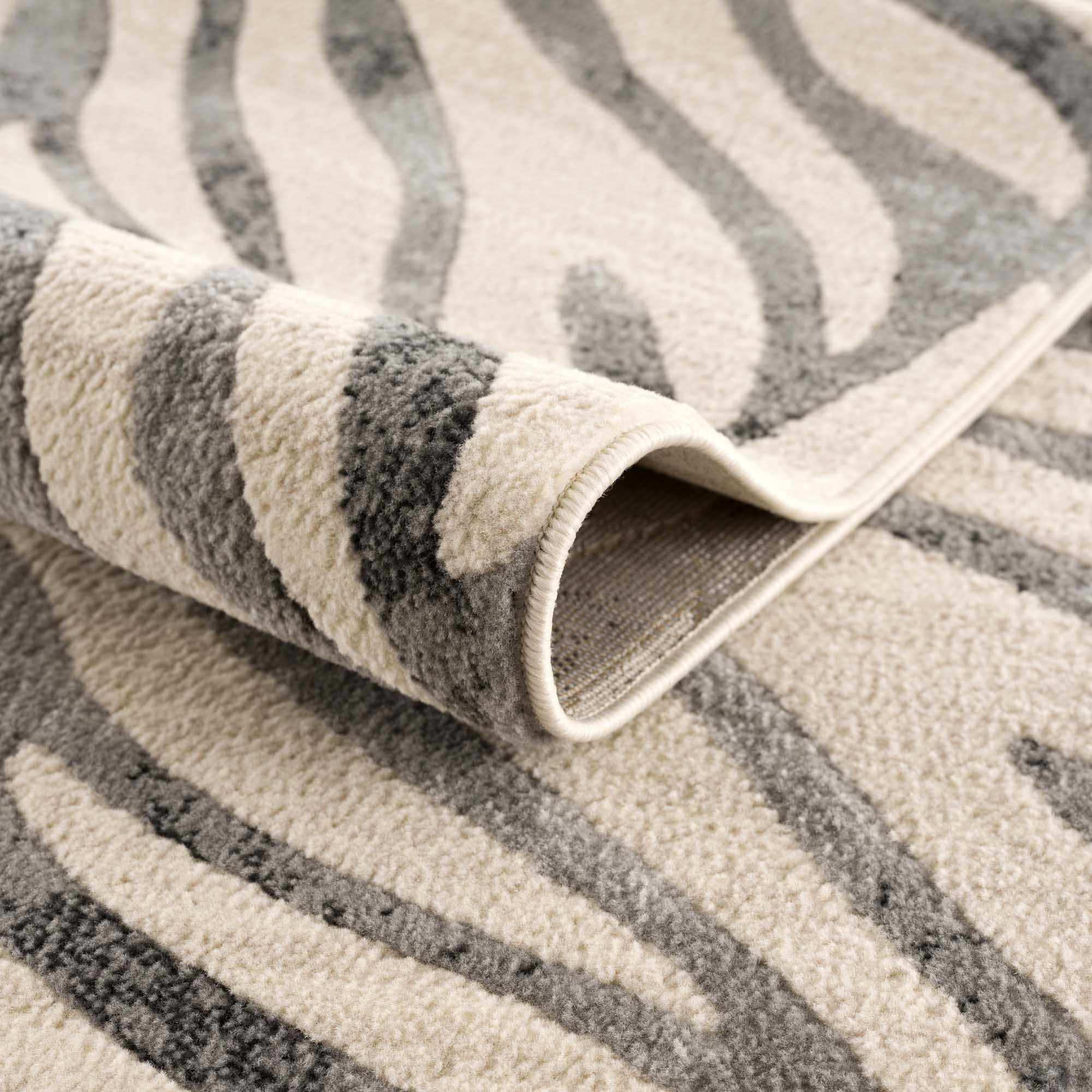 Gray Ecorse Zebra Print Area Rug - Image 9