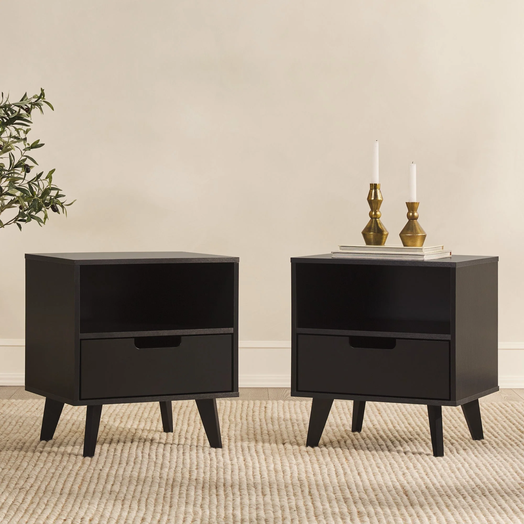Sloane Hans Mid-Century Modern Angle-Leg Nightstand - Image 19
