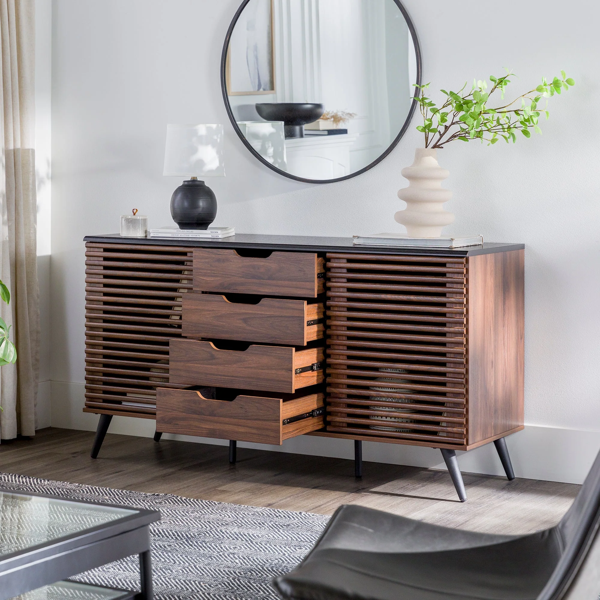 Havana Sliding Door Drawer Sideboard / TV Stand - Image 6