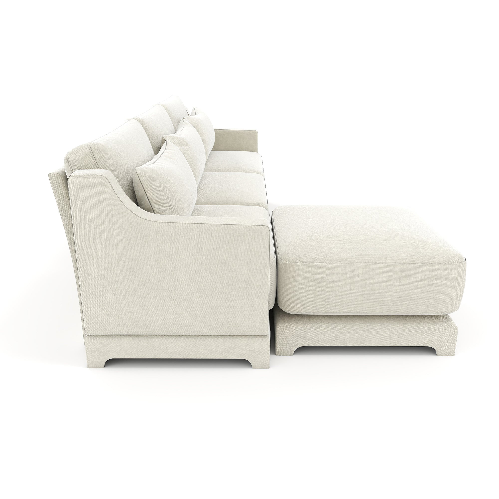 Walker Edison | High-Resilience Foam Chenille Sectional Sofa with Ottomans - Image 22