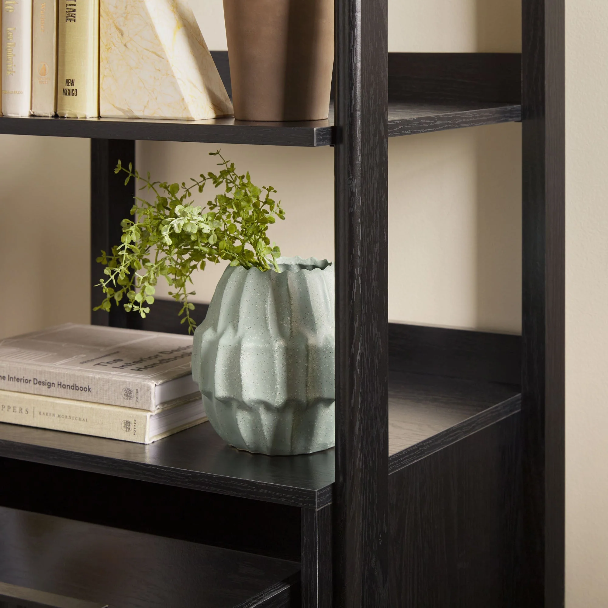 Holmes Modern Scandinavian Reeded Bookshelf - Image 17