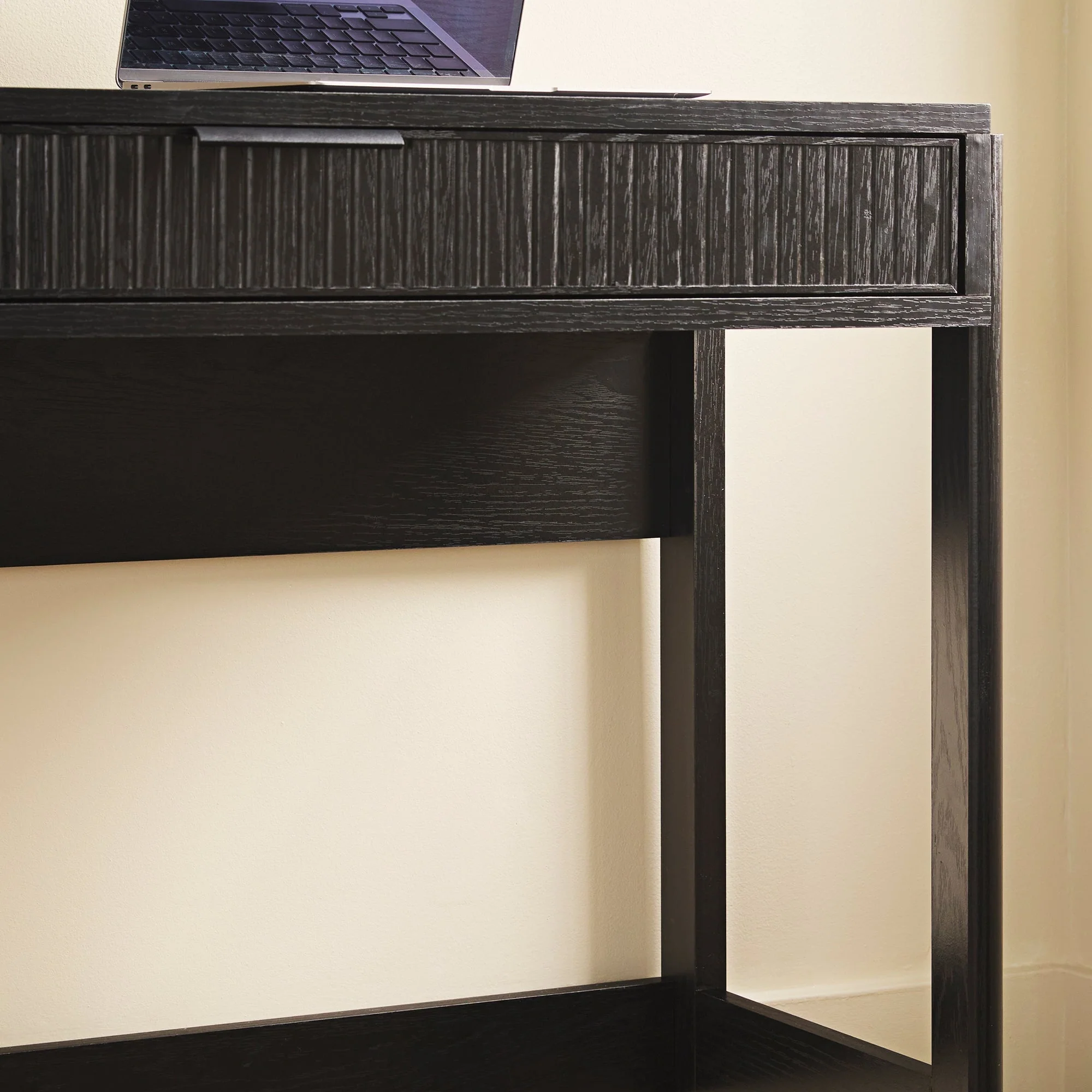 Holmes Modern Scandinavian Reeded Writing Desk - Image 6