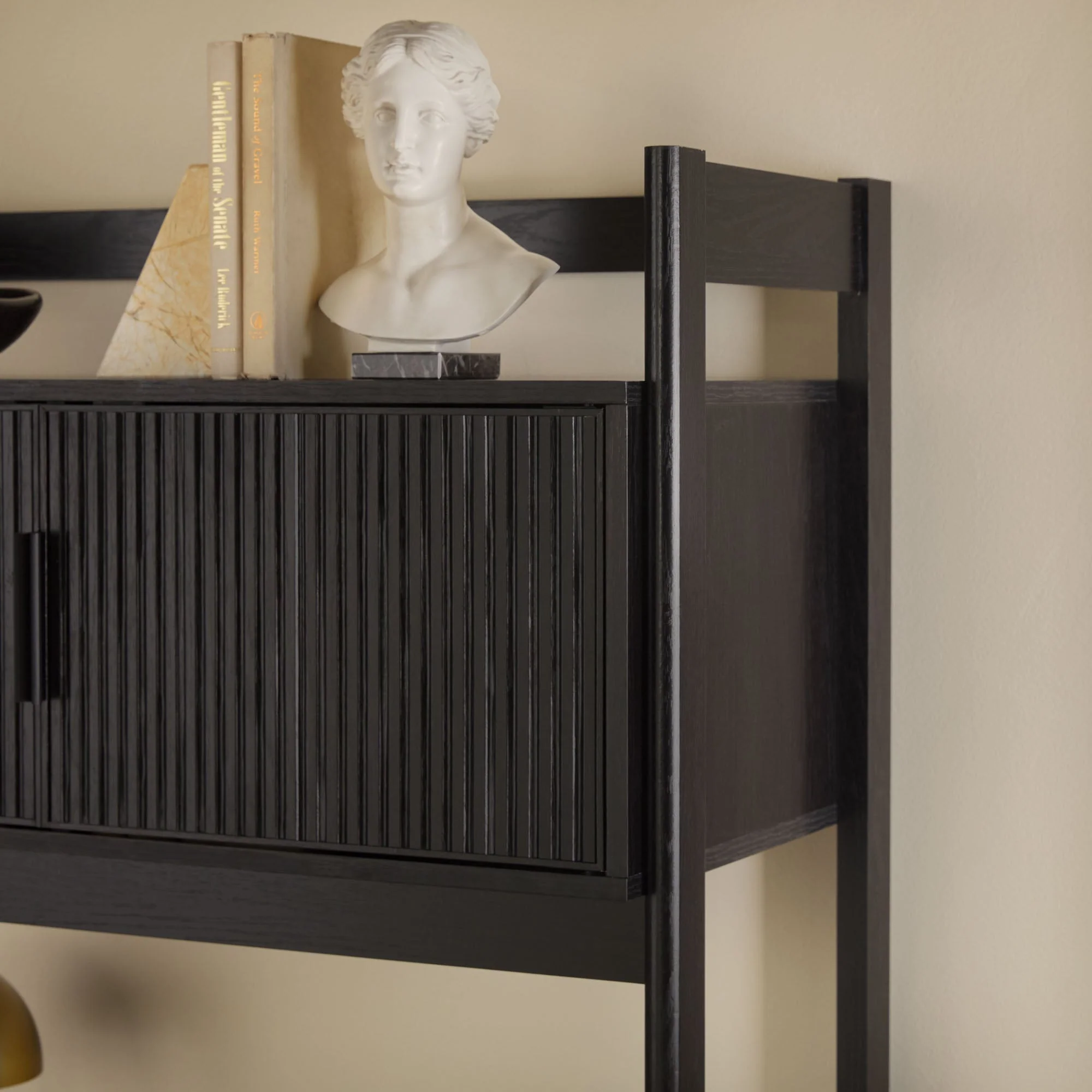 Holmes Modern Scandinavian Reeded Writing Storage Desk with USB - Image 16