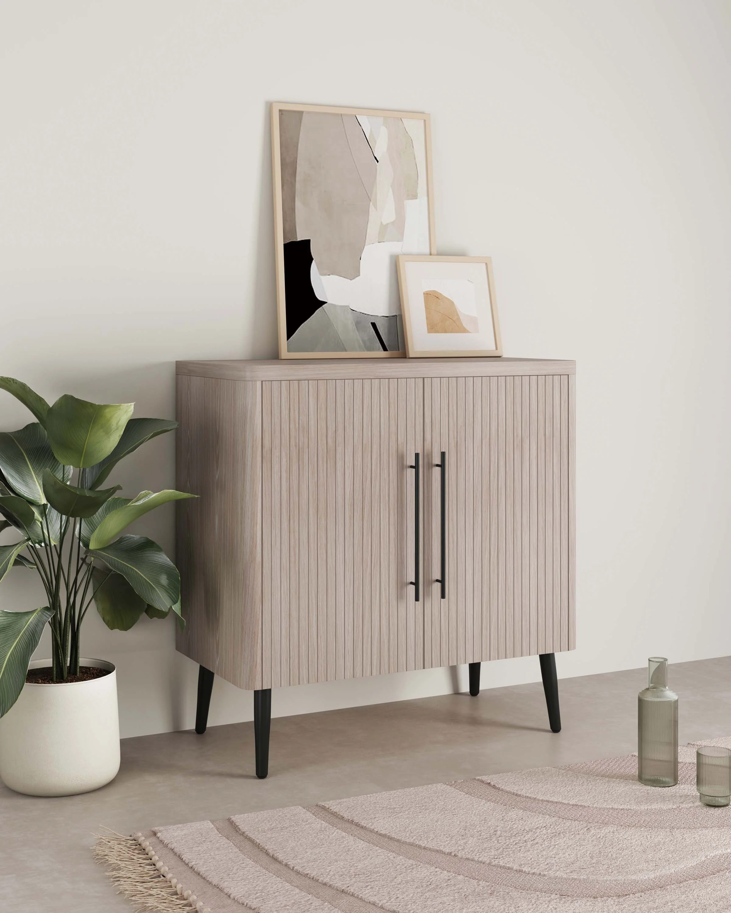 Jodie 31' Fluted Accent Storage Cabinet