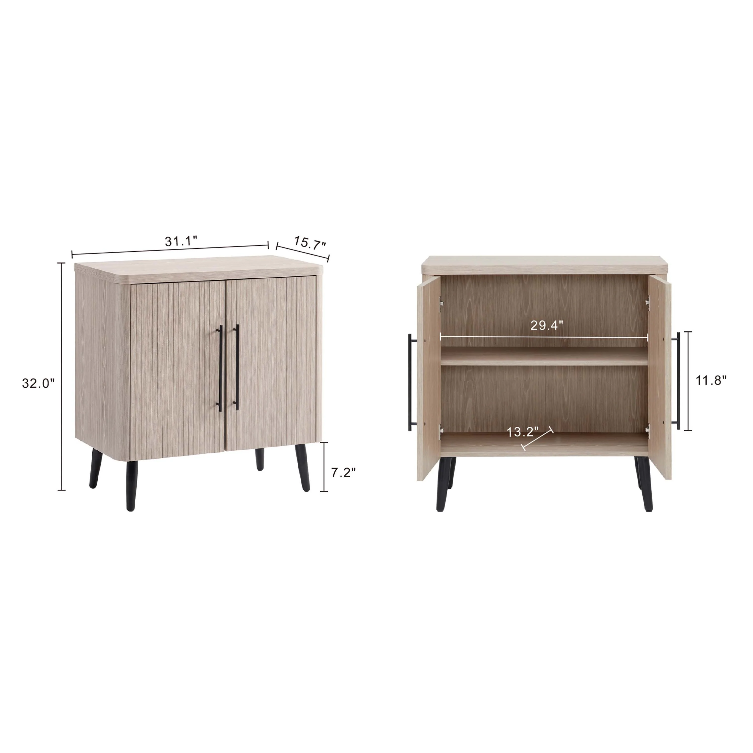Jodie 31' Fluted Accent Storage Cabinet - Image 4
