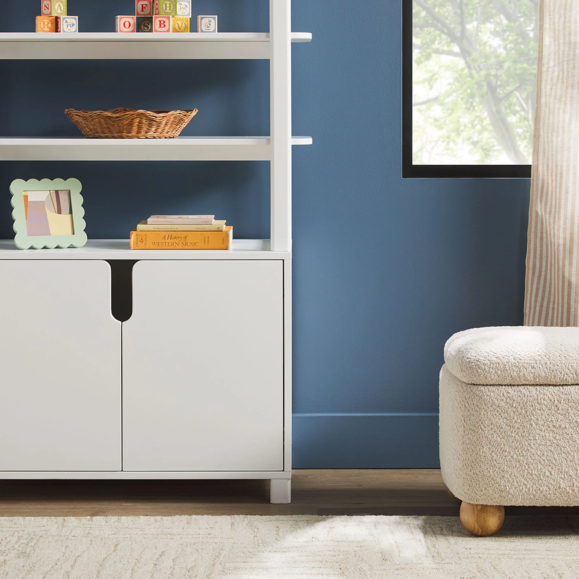 Zoey Modern Arched Wood Cabinet Storage Bookcase - Image 21