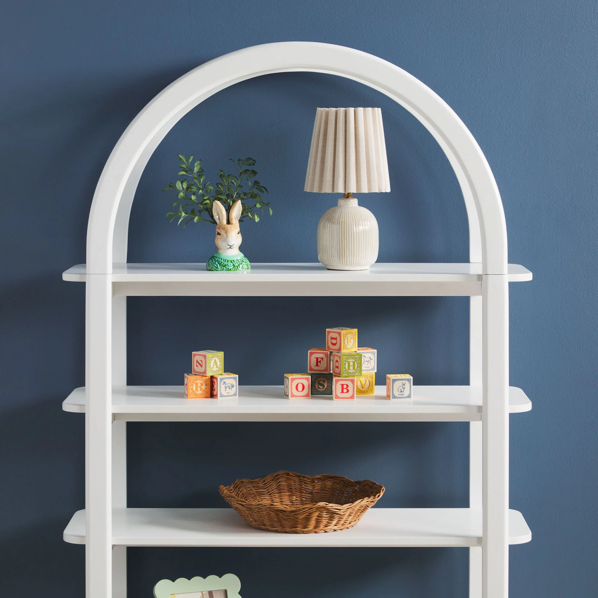 Zoey Modern Arched Wood Cabinet Storage Bookcase - Image 22