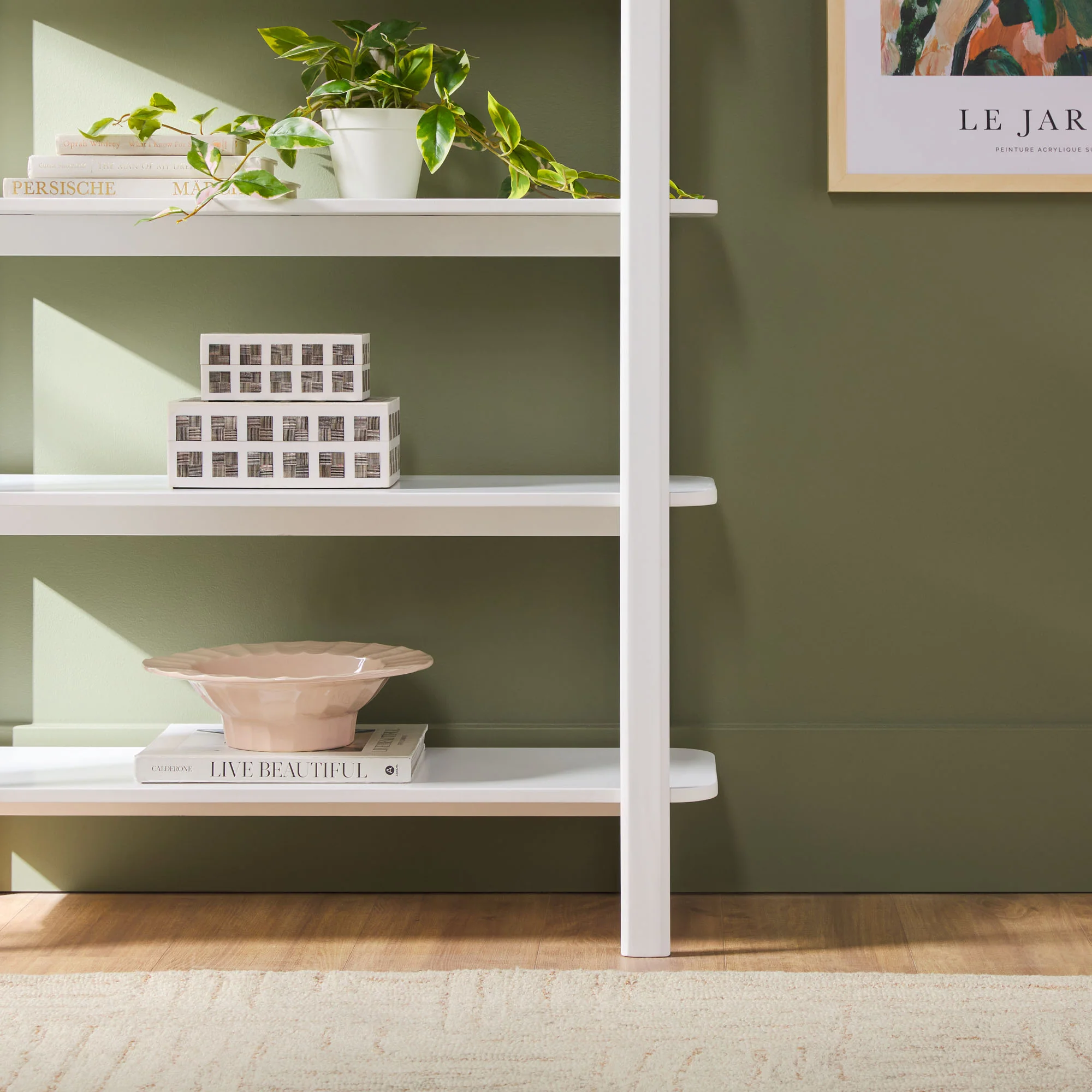Zoey Modern Arched Wood Storage Bookcase - Image 12