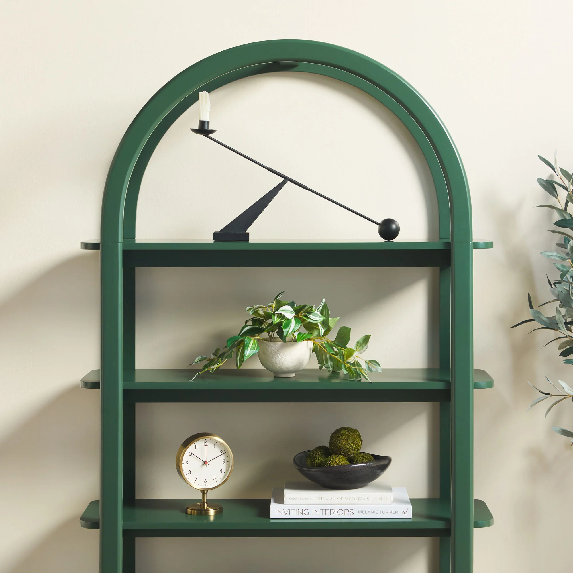 Zoey Modern Arched Wood Storage Bookcase - Image 19