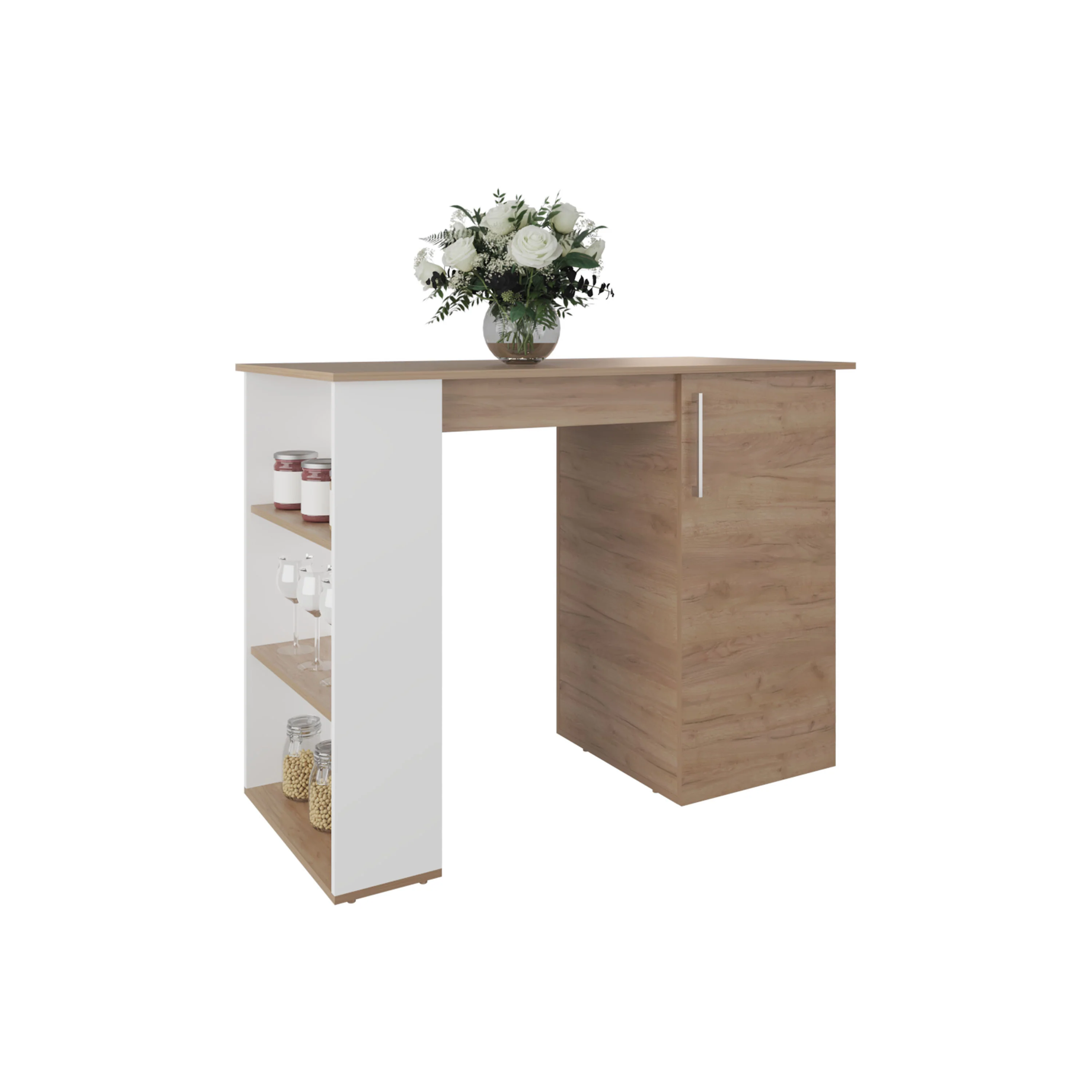 Walker Edison | Kitchen Island Storage Counter - Image 4