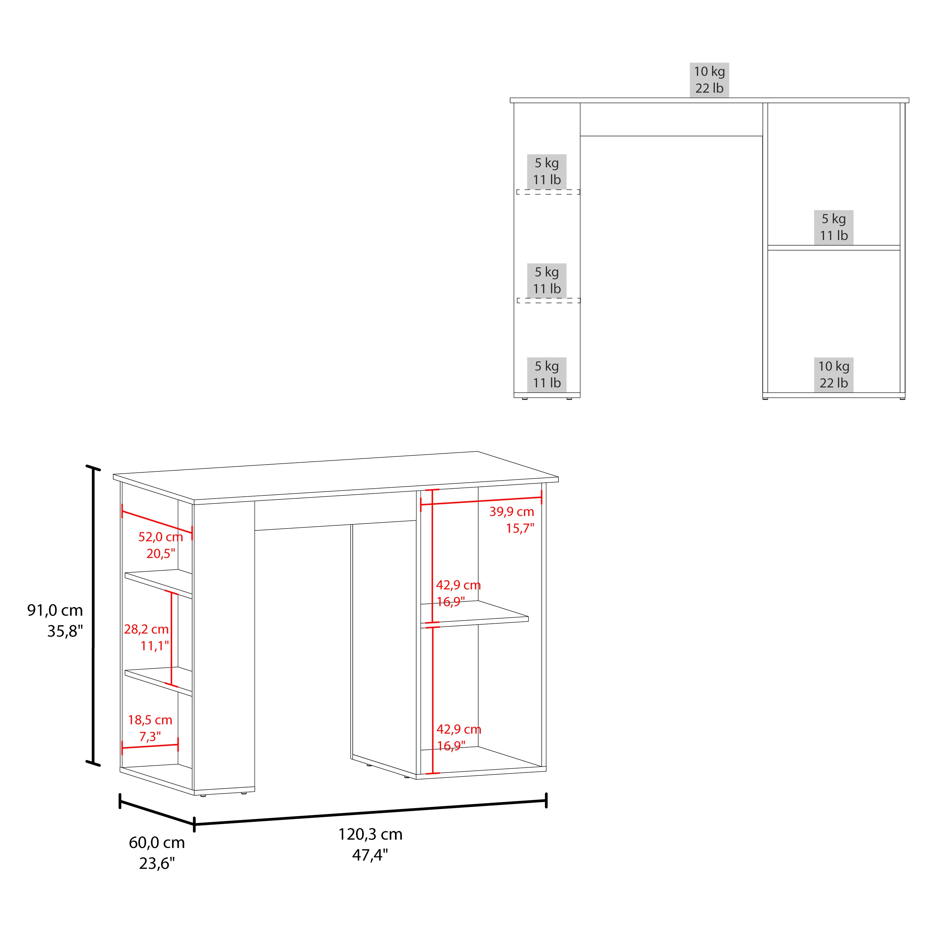 Walker Edison | Kitchen Island Storage Counter - Image 5