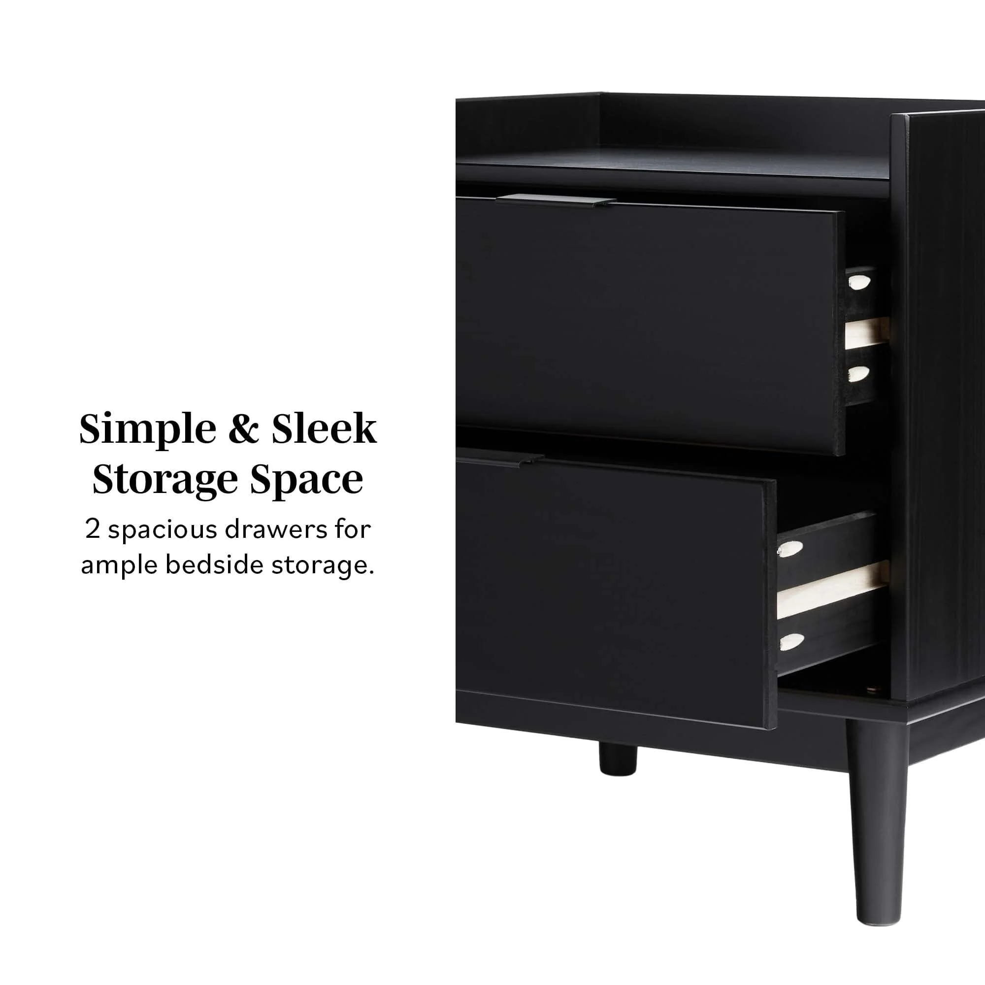Lee Mid-Century Modern Wood Nightstand - Image 16