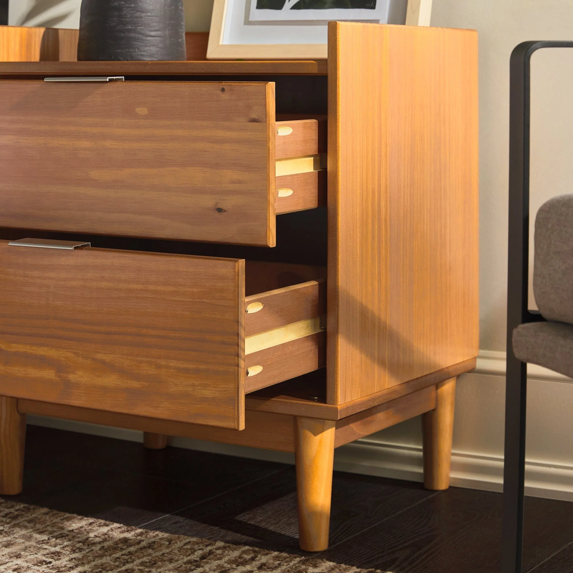 Lee Mid-Century Modern Wood Nightstand - Image 19