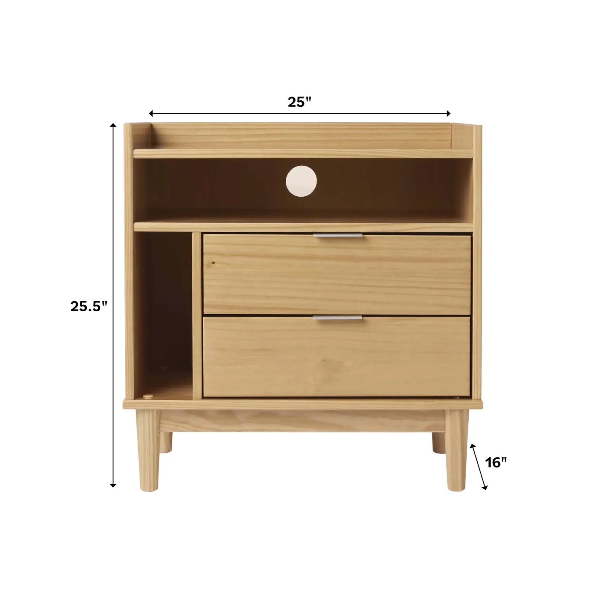 Lee Mid-Century Modern Wood Nightstand - Image 27