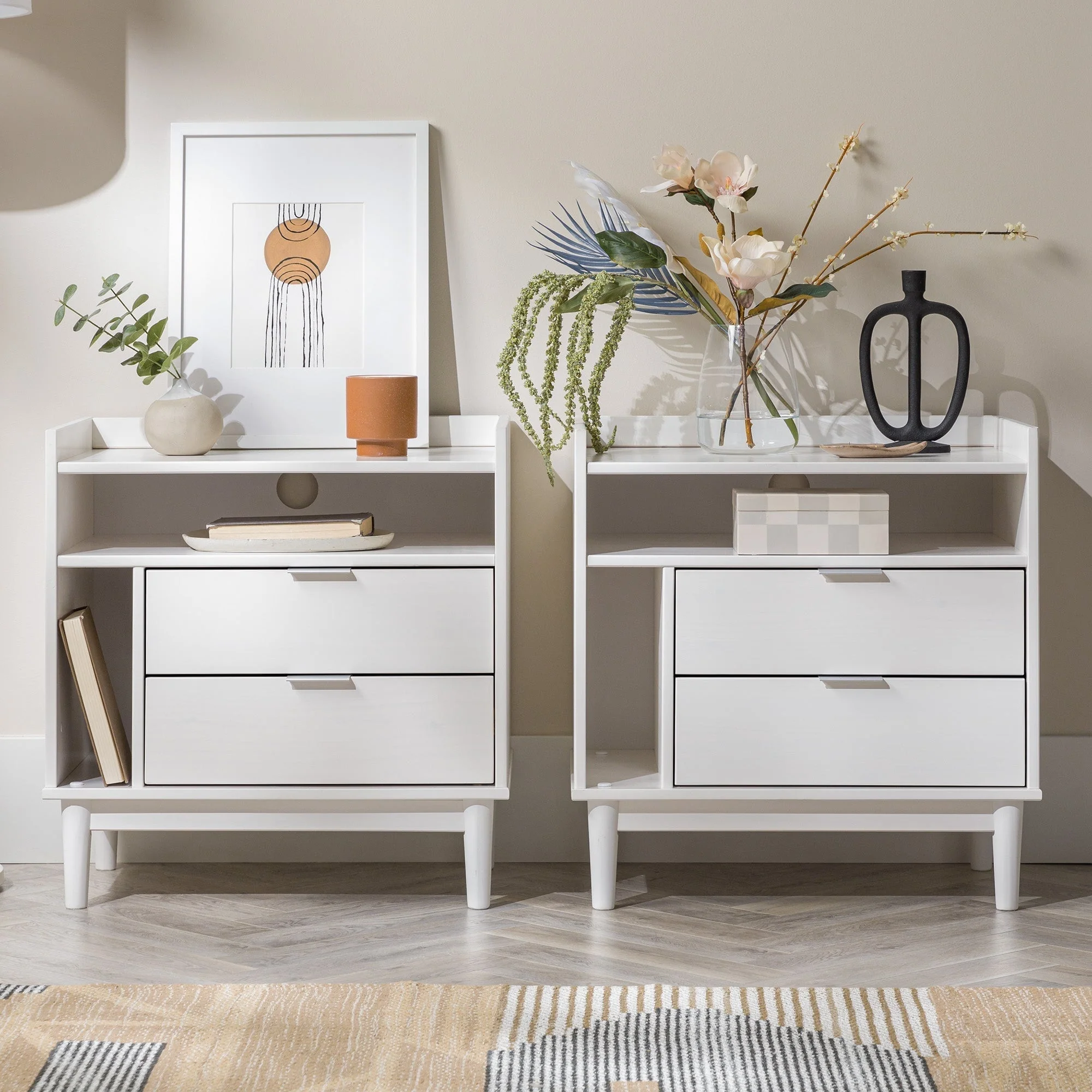 Lee Mid-Century Modern Wood Nightstand - Image 6