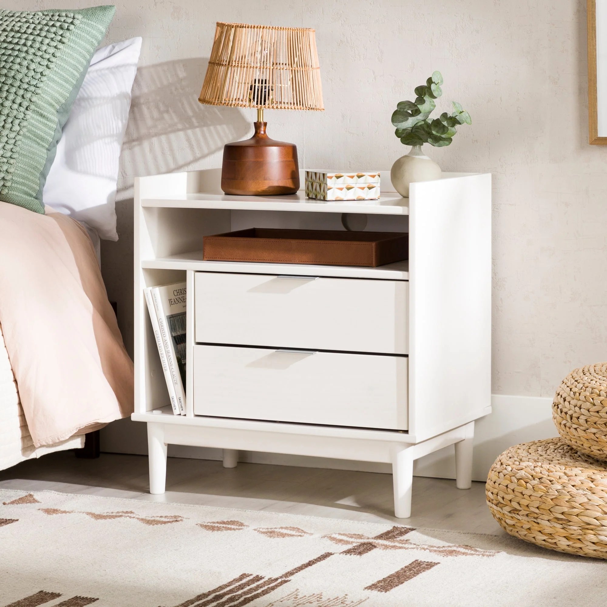 Lee Mid-Century Modern Wood Nightstand - Image 7