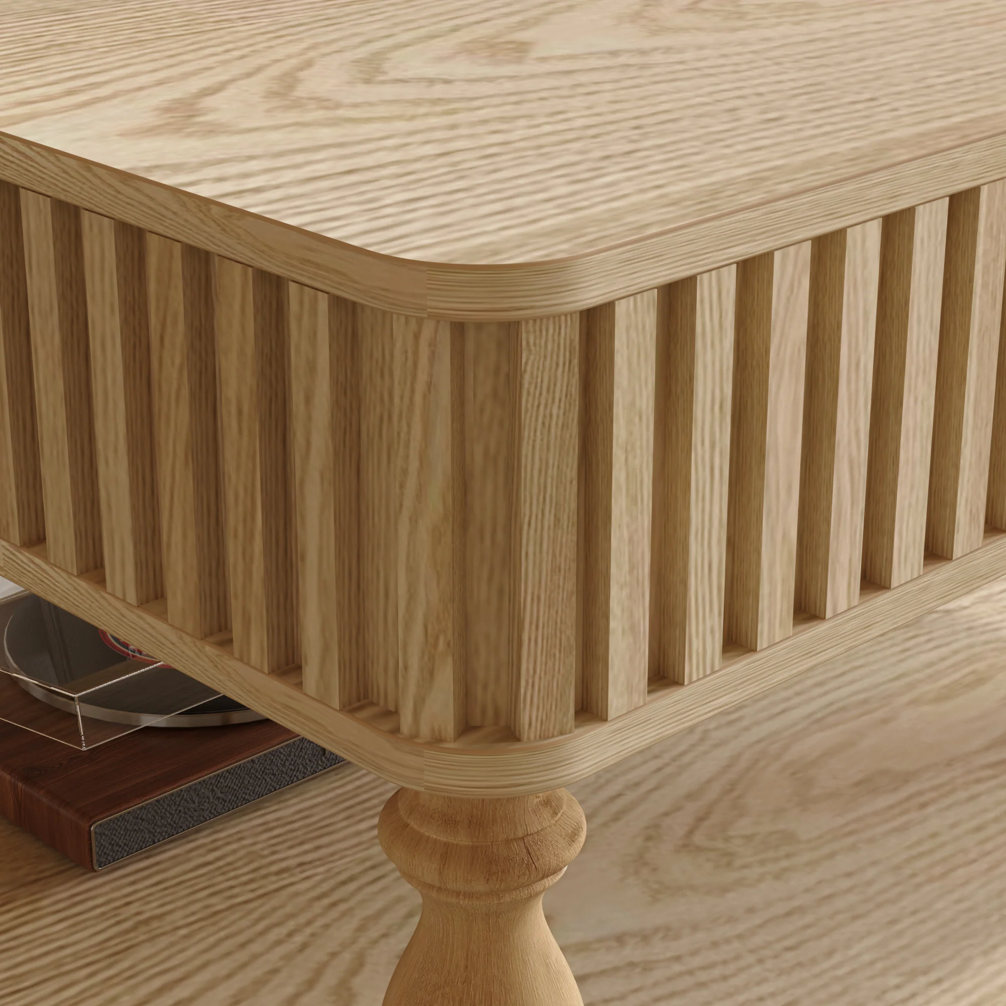 Walker Edison | Lift-Top Elevated Traditional Fluted Coffee Table - Image 13