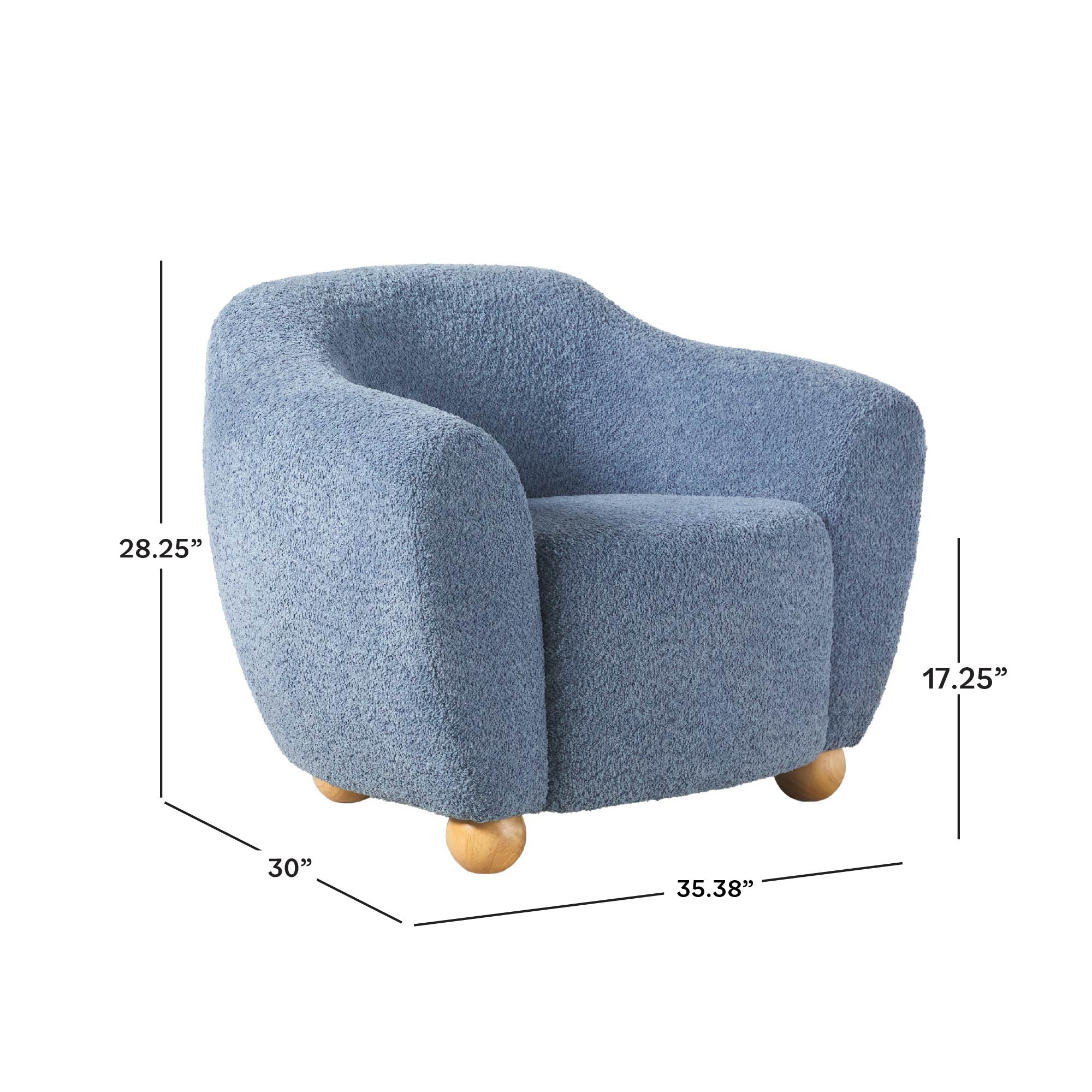 Linley Contemporary Bouclé Upholstered Accent Chair with Ottoman Set - Image 18