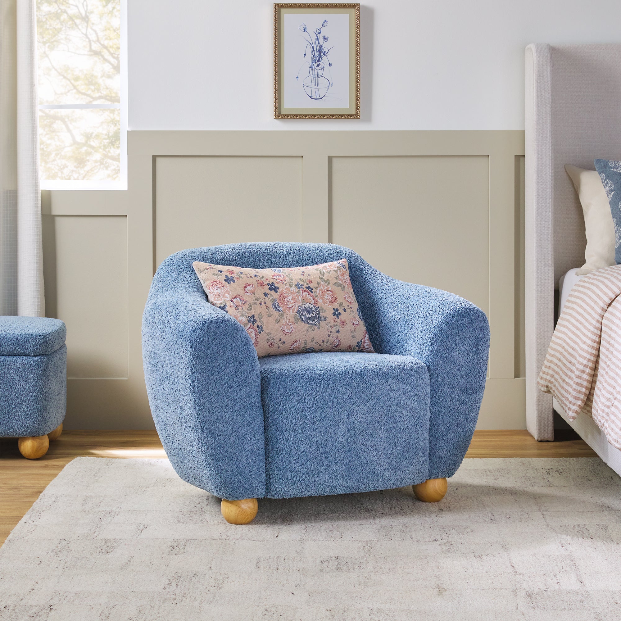 Linley Contemporary Bouclé Upholstered Small Accent Chairs, Set of 2 - Image 12