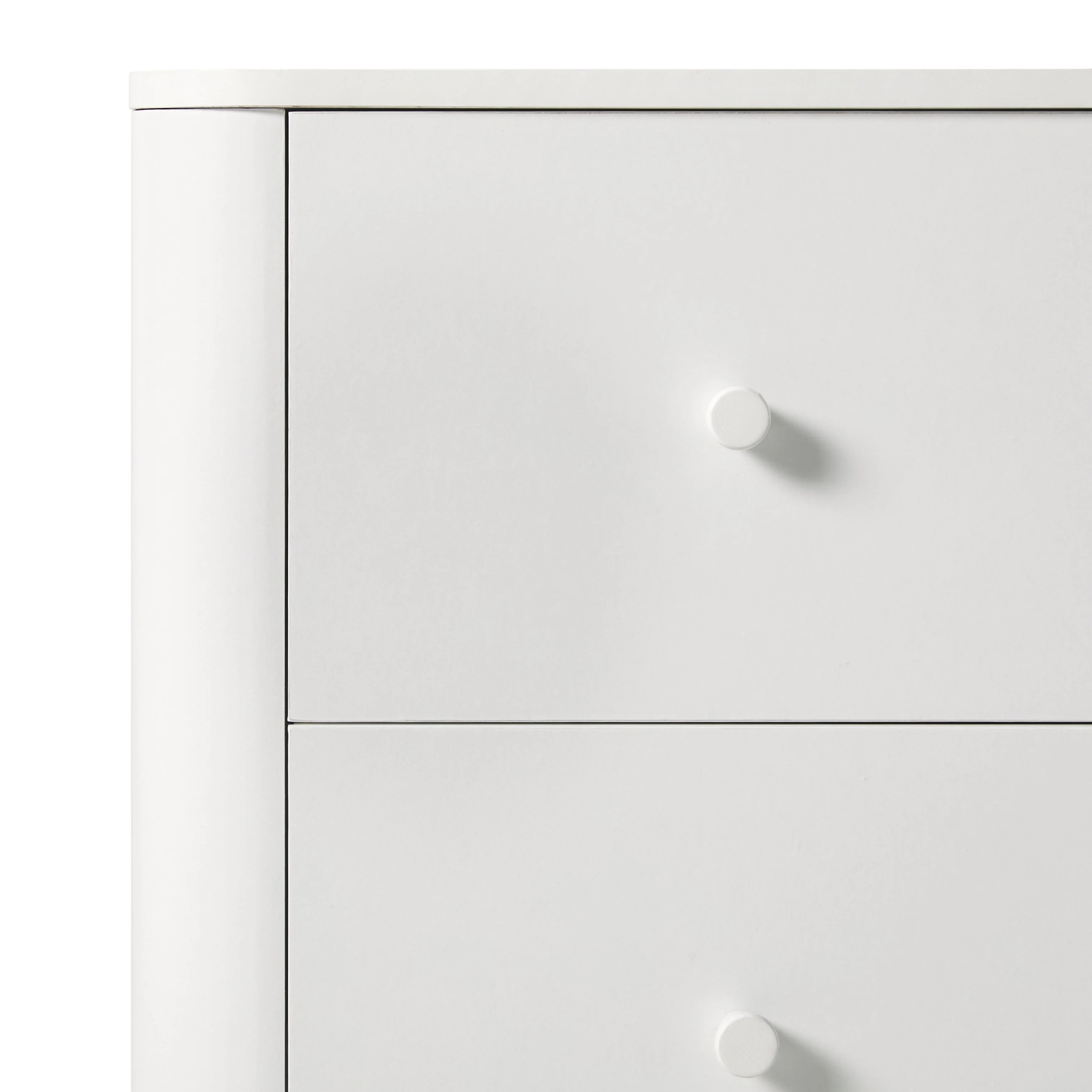 Linley Modern Curve Wood 2 Drawer Nightstand with Round Feet - Image 19