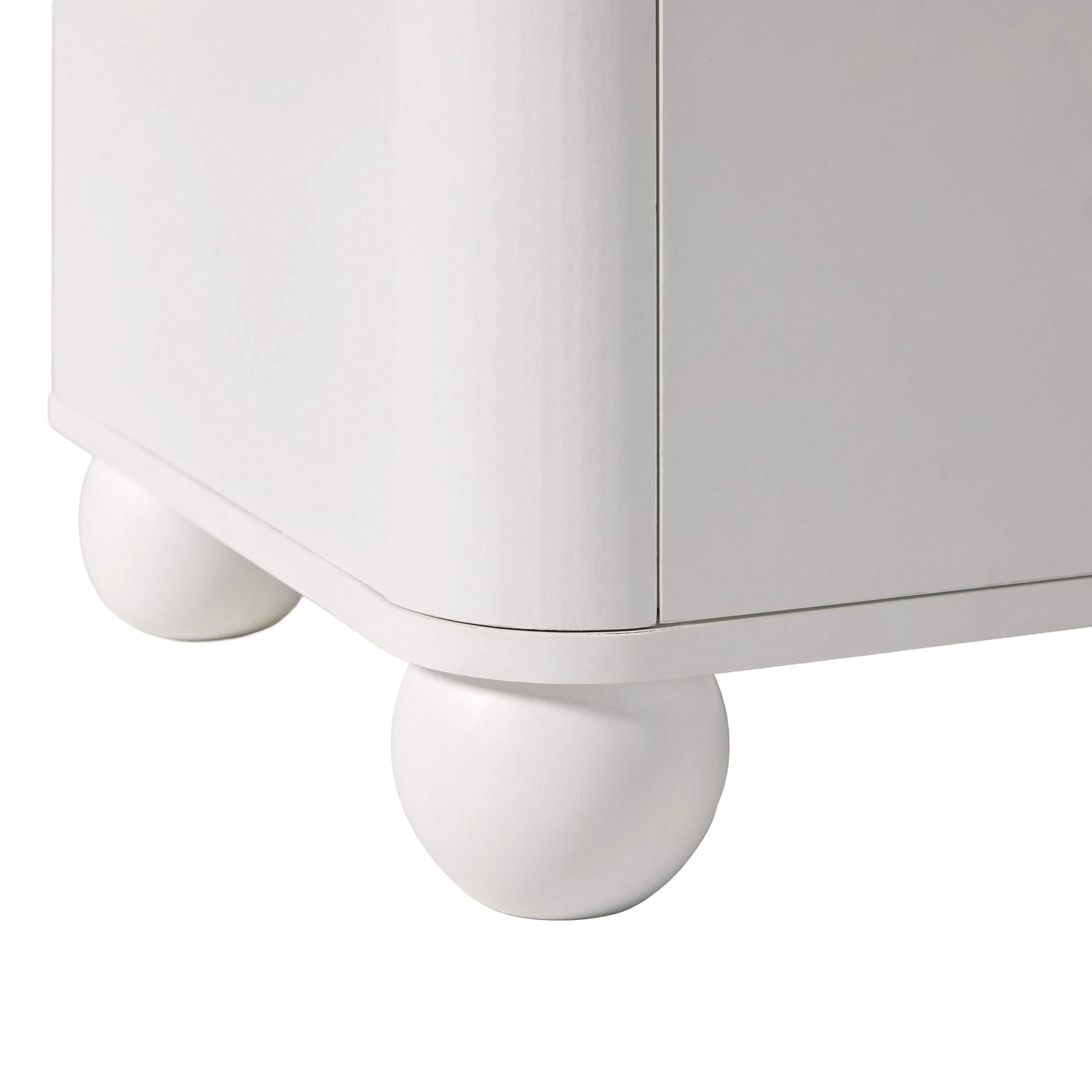 Linley Modern Curve Wood 2 Drawer Nightstand with Round Feet - Image 20