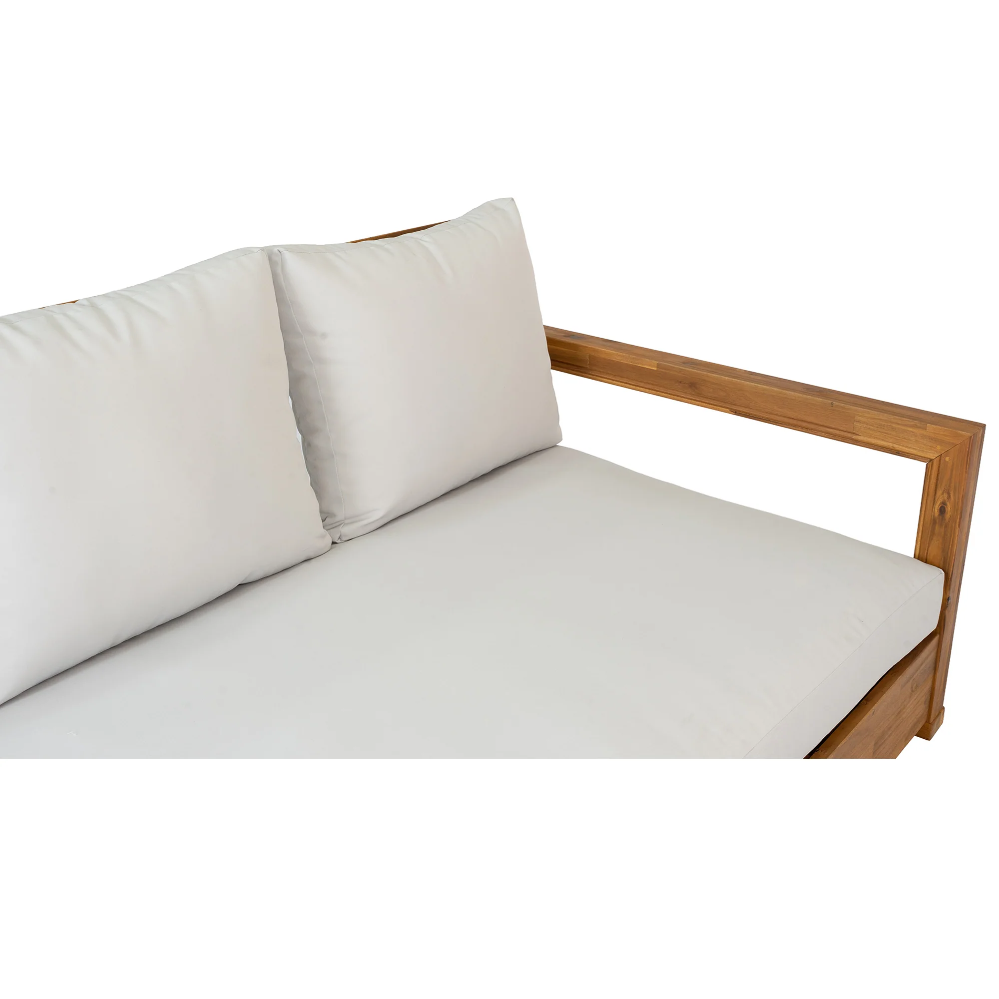 Low Seating Acacia Wood Outdoor Sofa Daybed - Image 11