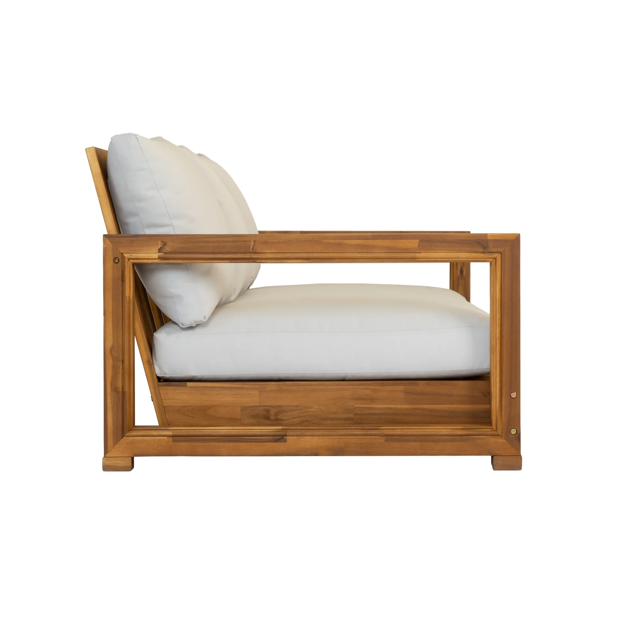 Low Seating Acacia Wood Outdoor Sofa Daybed - Image 12